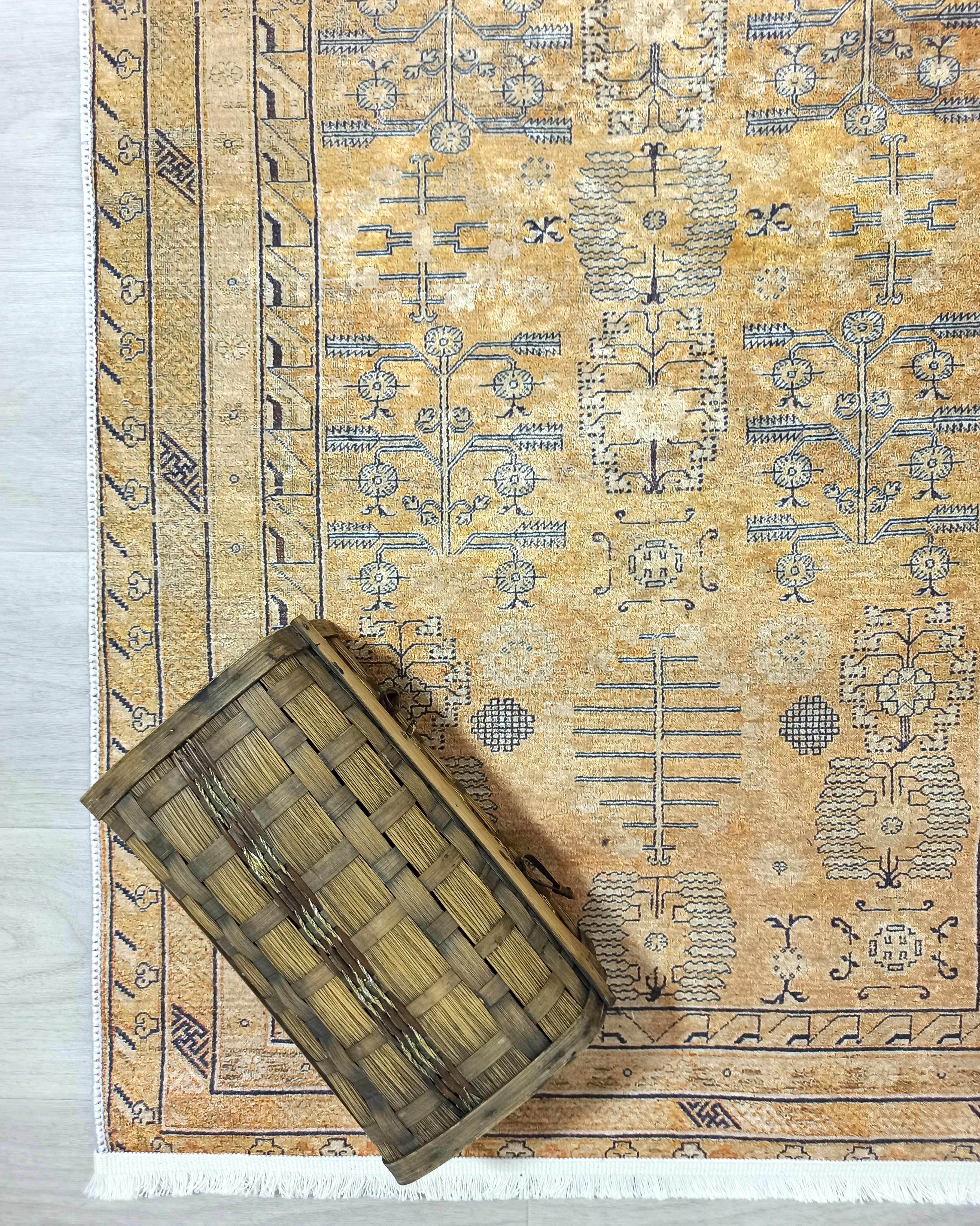 Persian Style Beige Yellow Vintage Design Rug