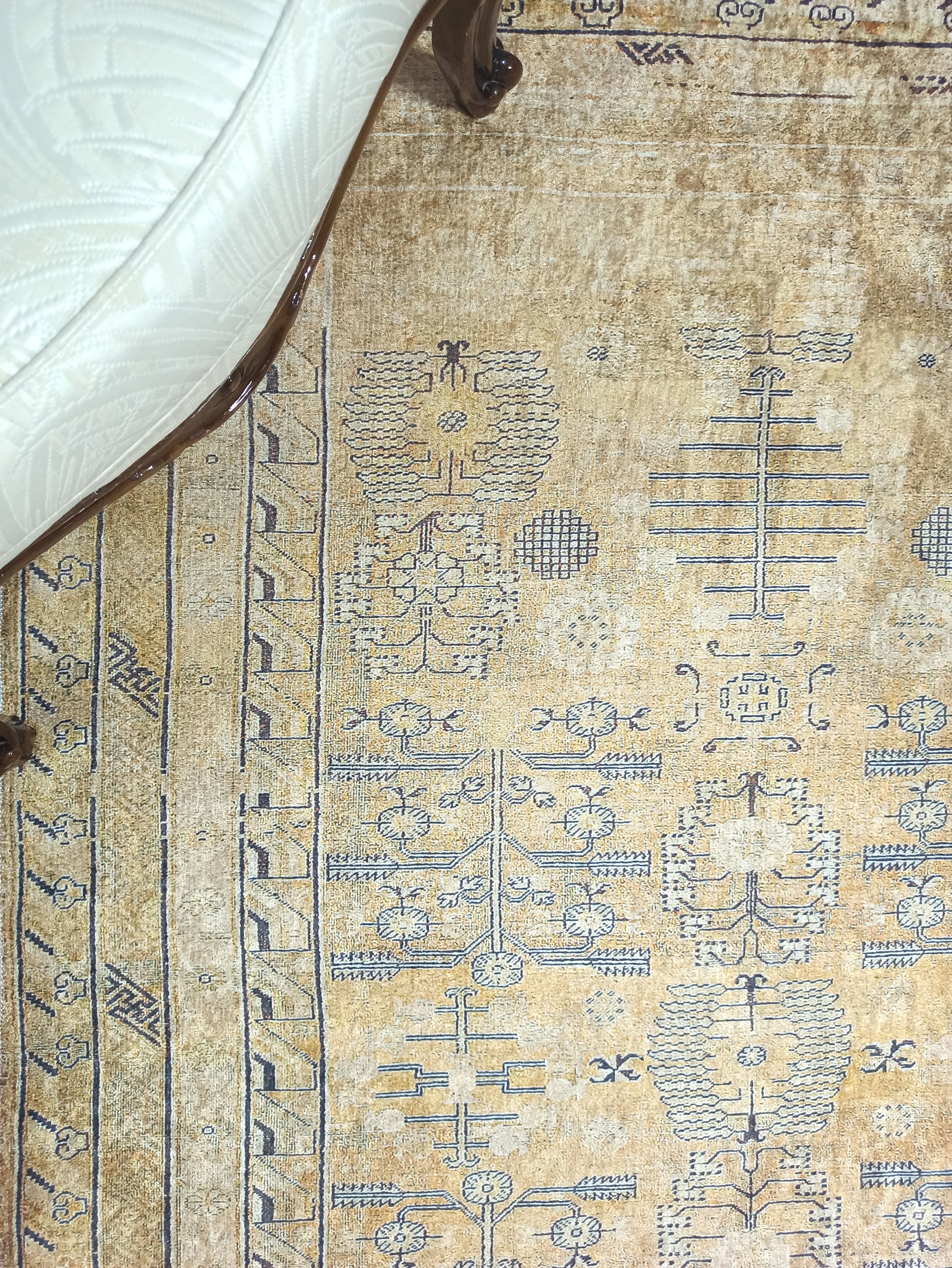 Persian Style Beige Yellow Vintage Design Rug