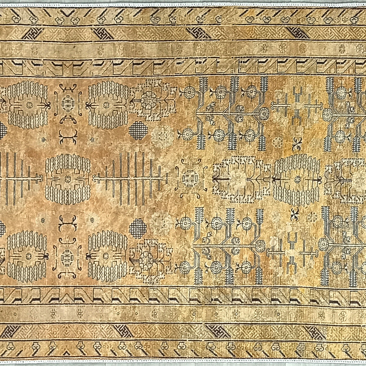 Persian Style Beige Yellow Vintage Design Rug