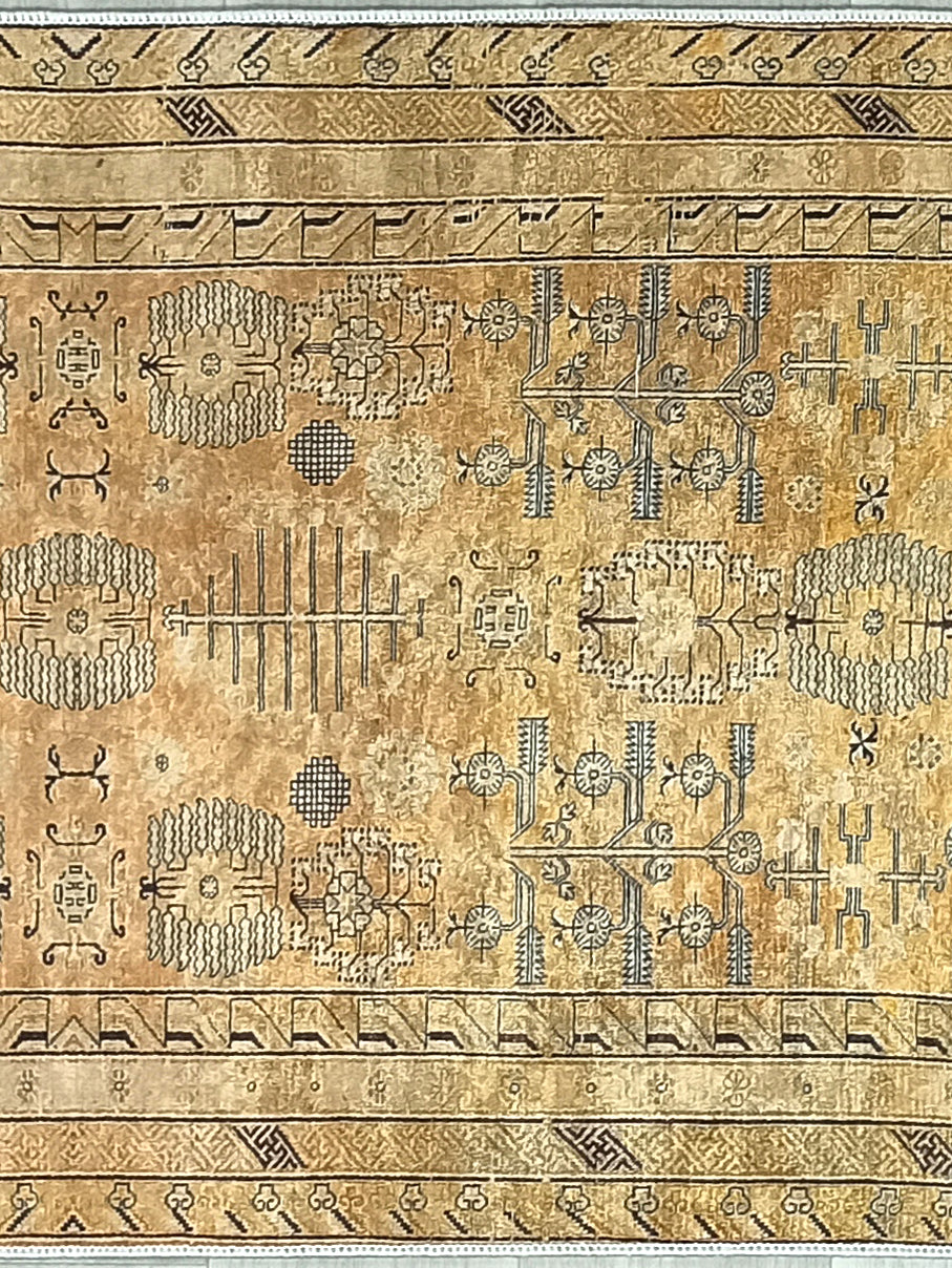 Persian Style Beige Yellow Vintage Design Rug