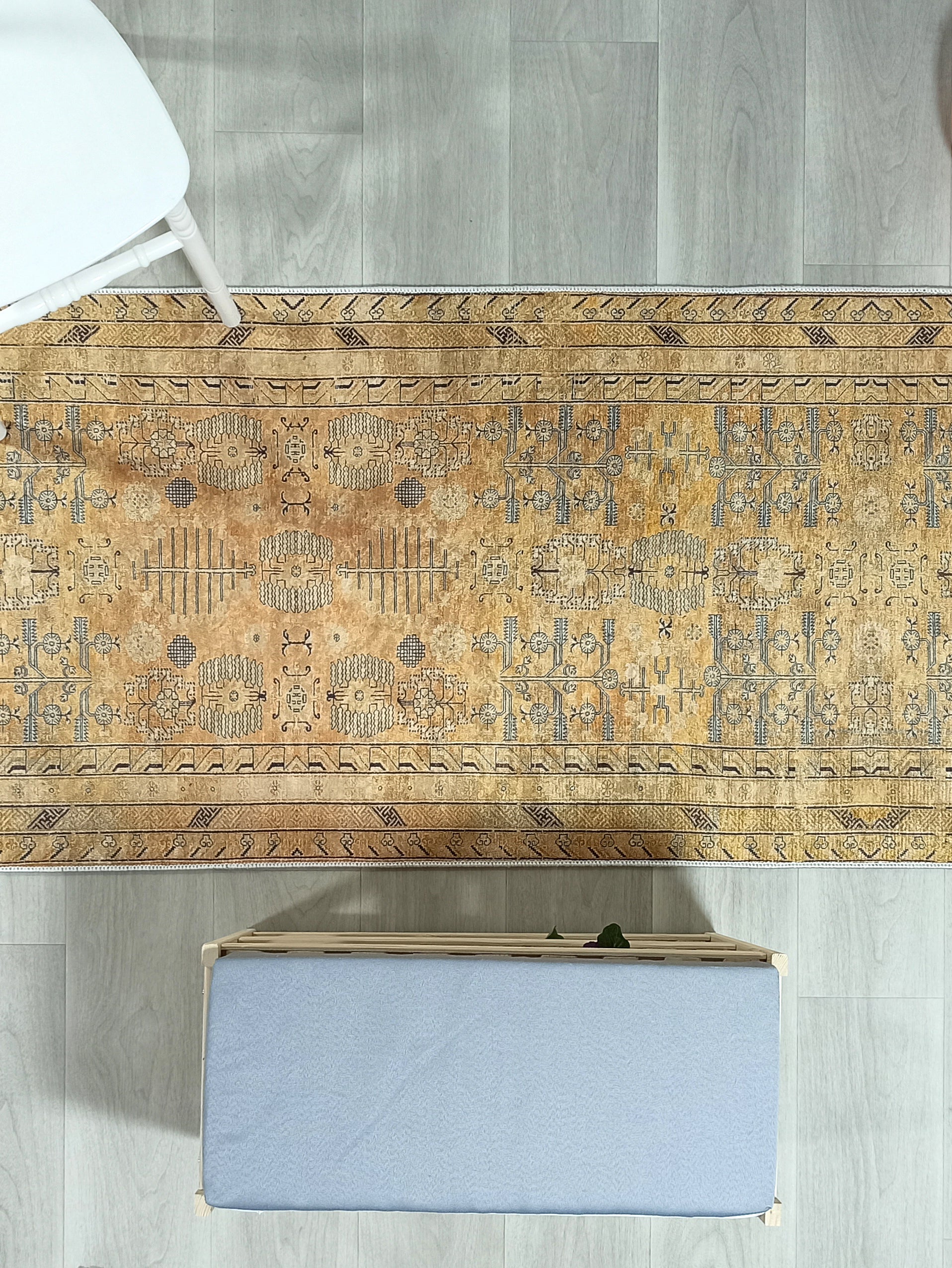 Persian Style Beige Yellow Vintage Design Rug