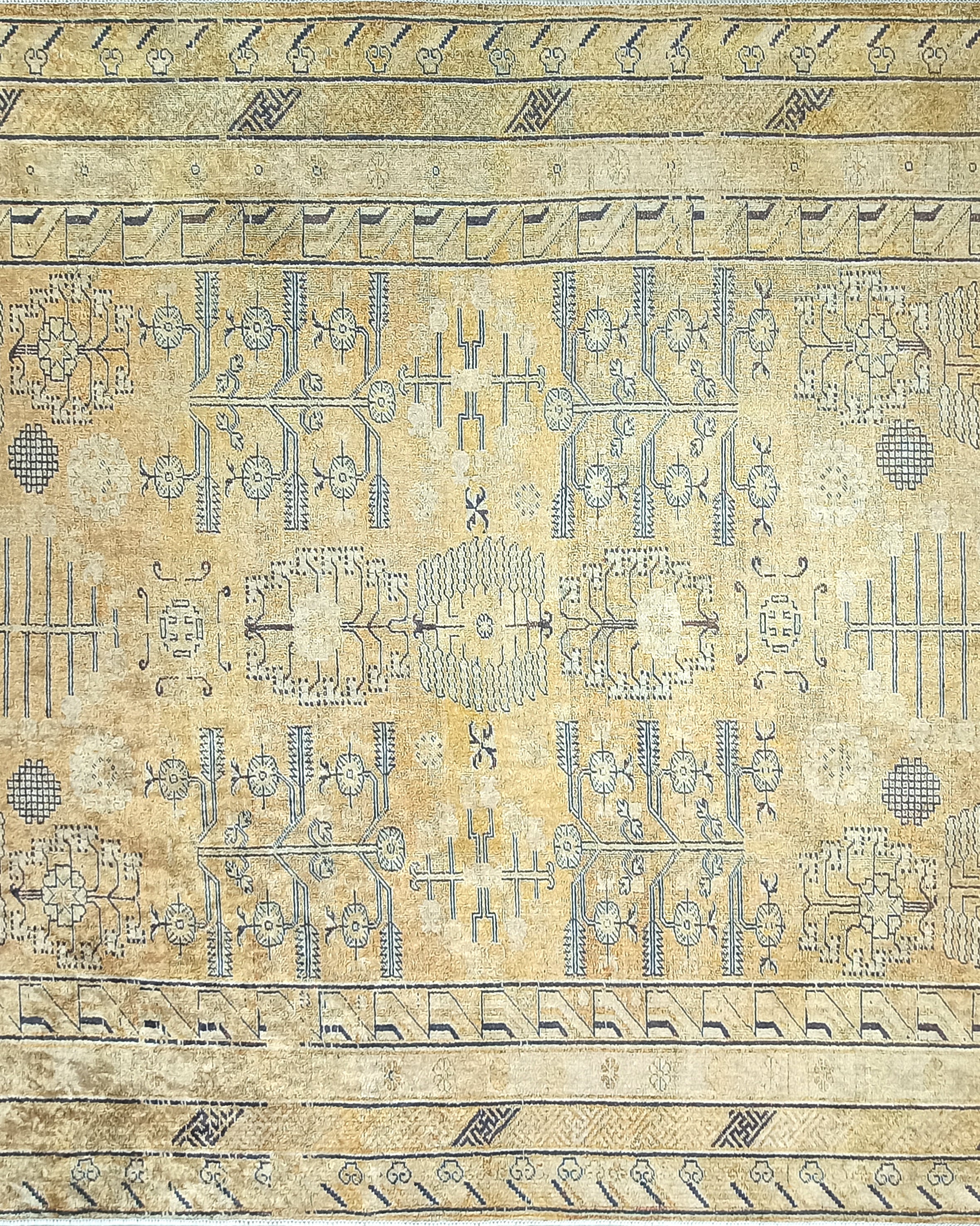 Persian Style Beige Yellow Vintage Design Rug