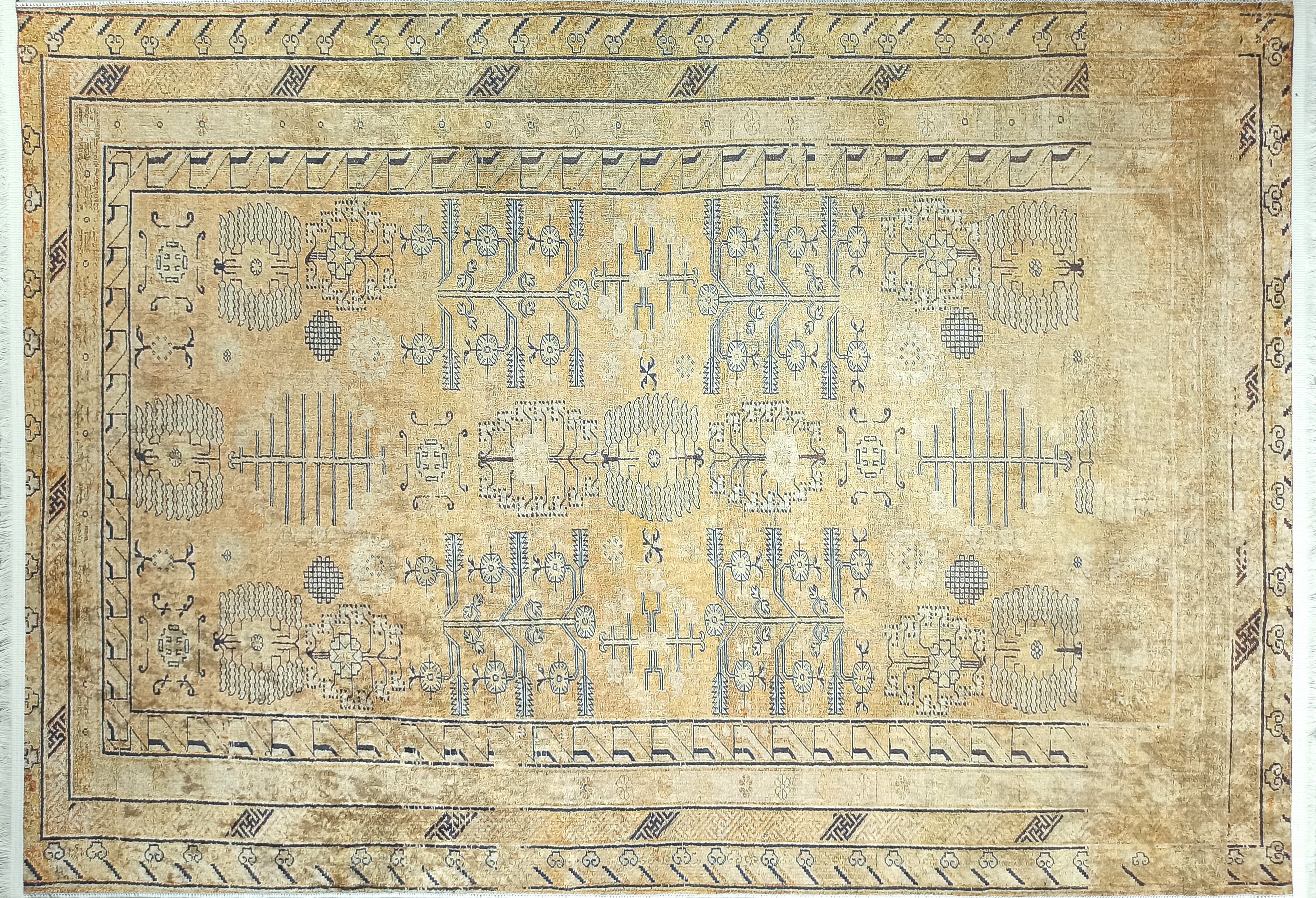 Persian Style Beige Yellow Vintage Design Rug