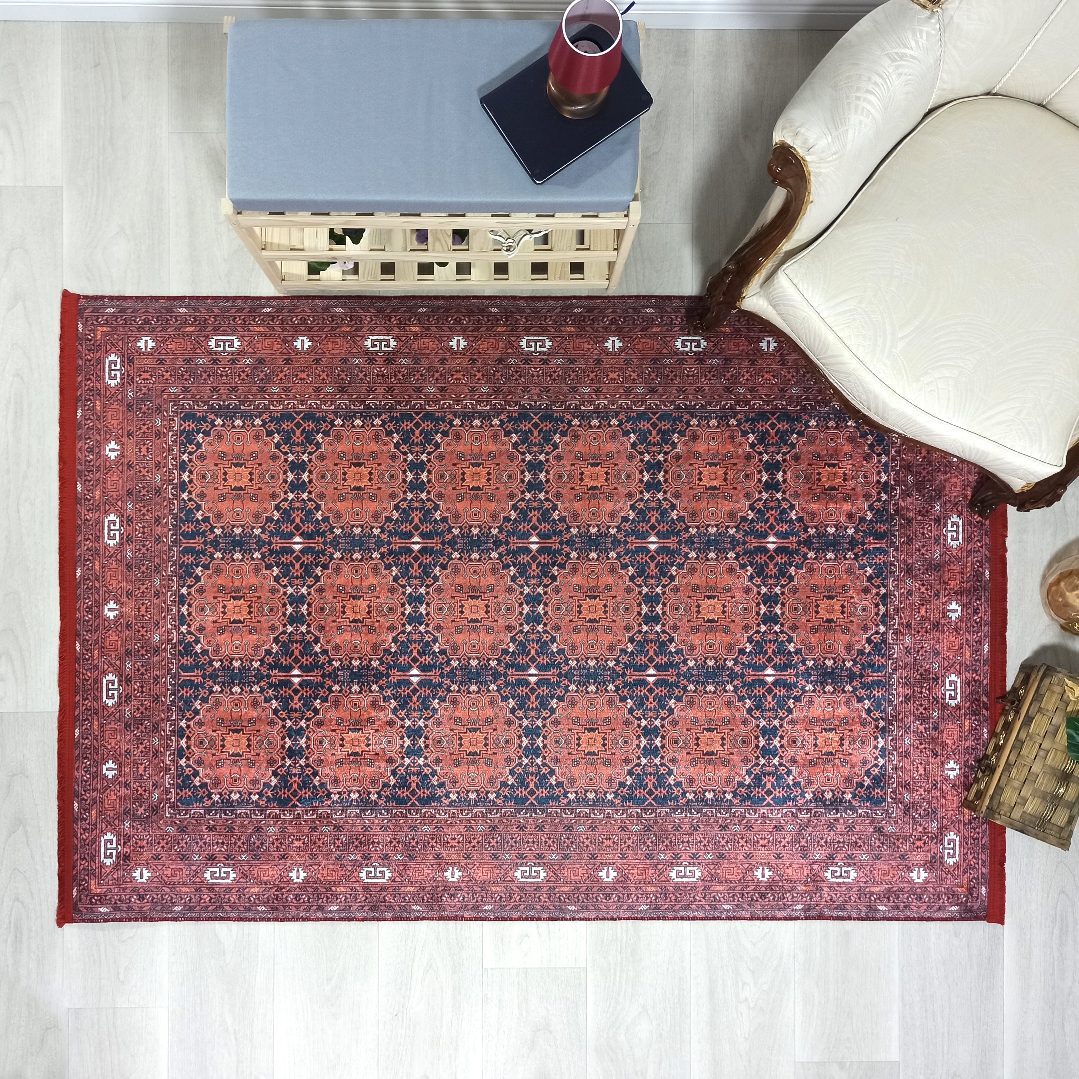 Persian Heriz Red Oriental Area Rug