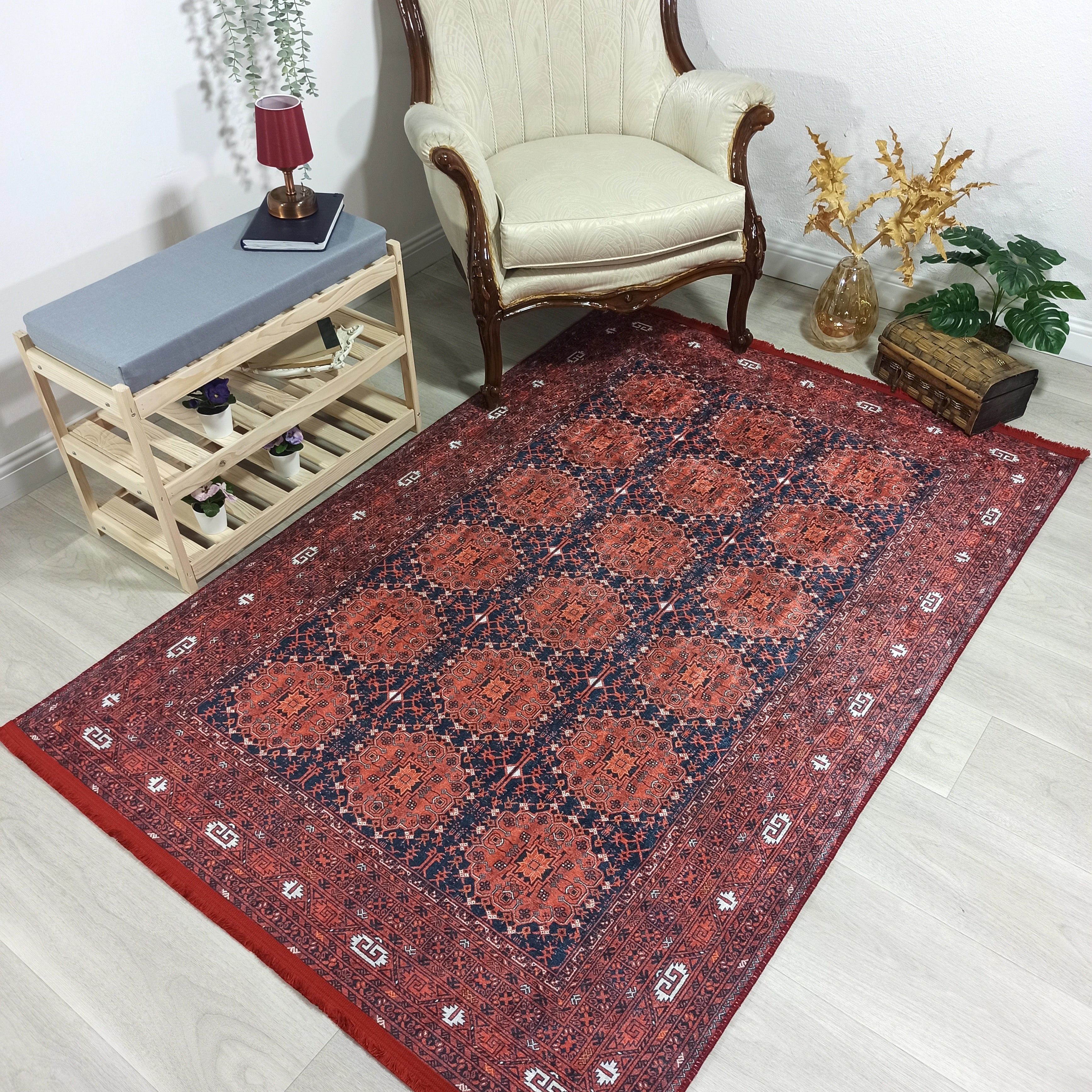 Persian Heriz Red Oriental Area Rug