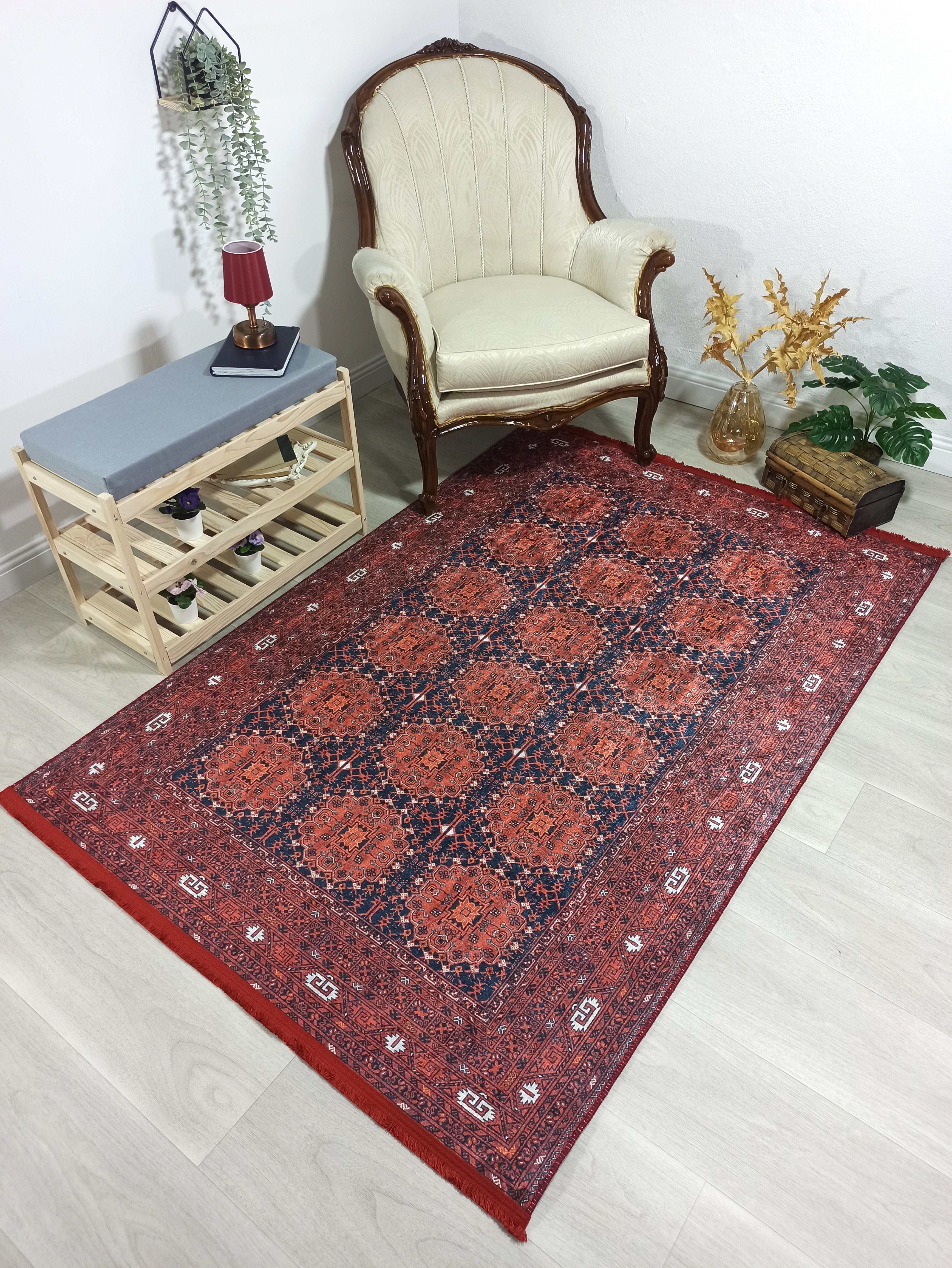 Persian Heriz Red Oriental Area Rug