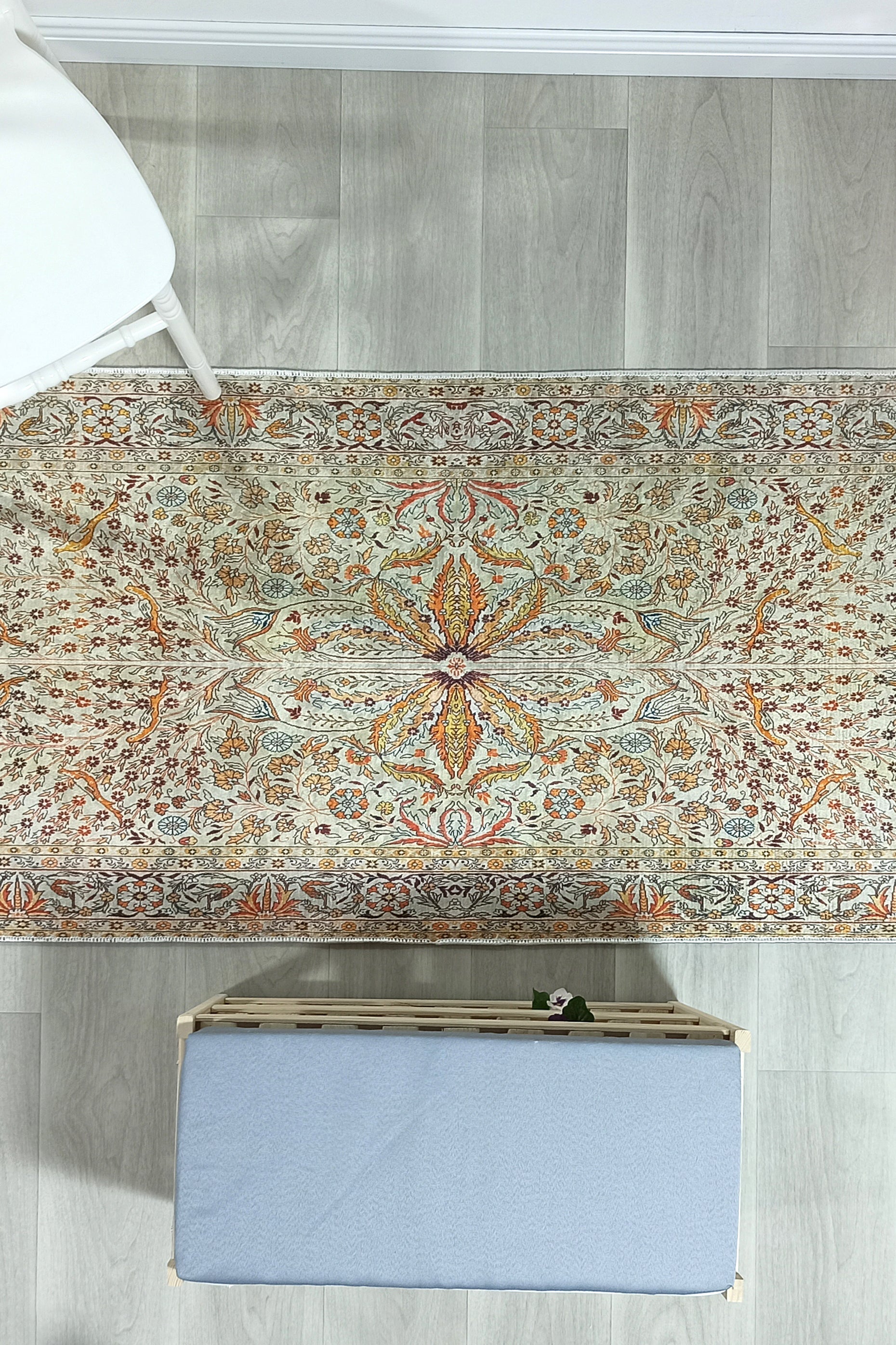 Turkish Beige Ivory Vintage Neutral Beige Rug