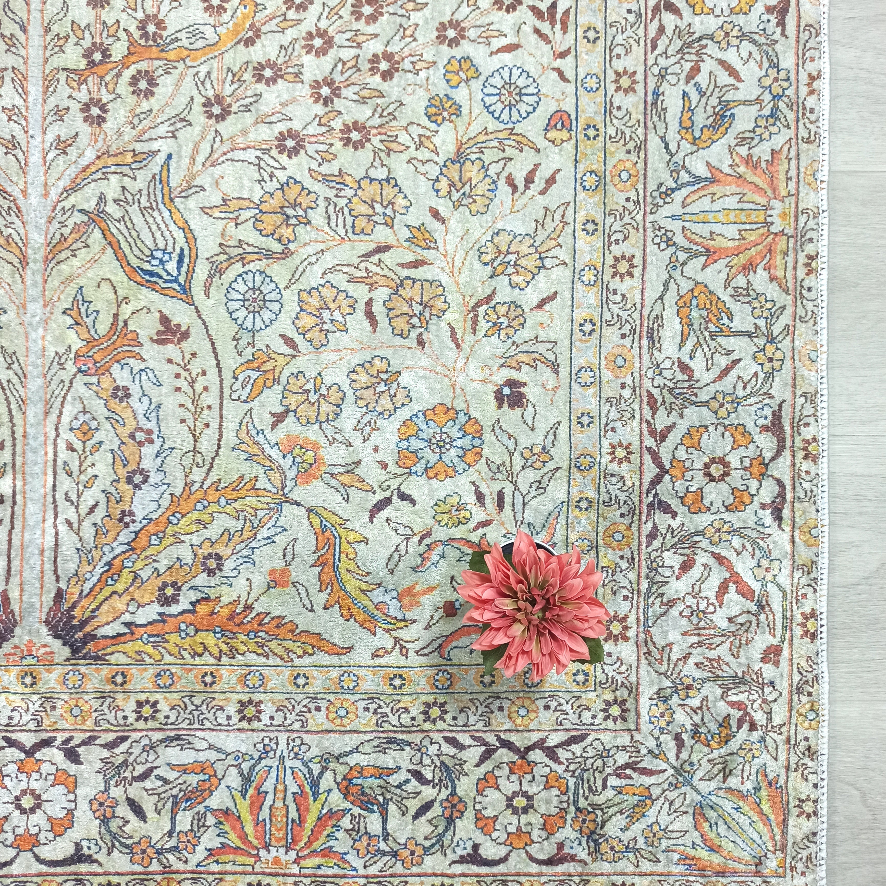 Turkish Beige Ivory Vintage Neutral Beige Rug