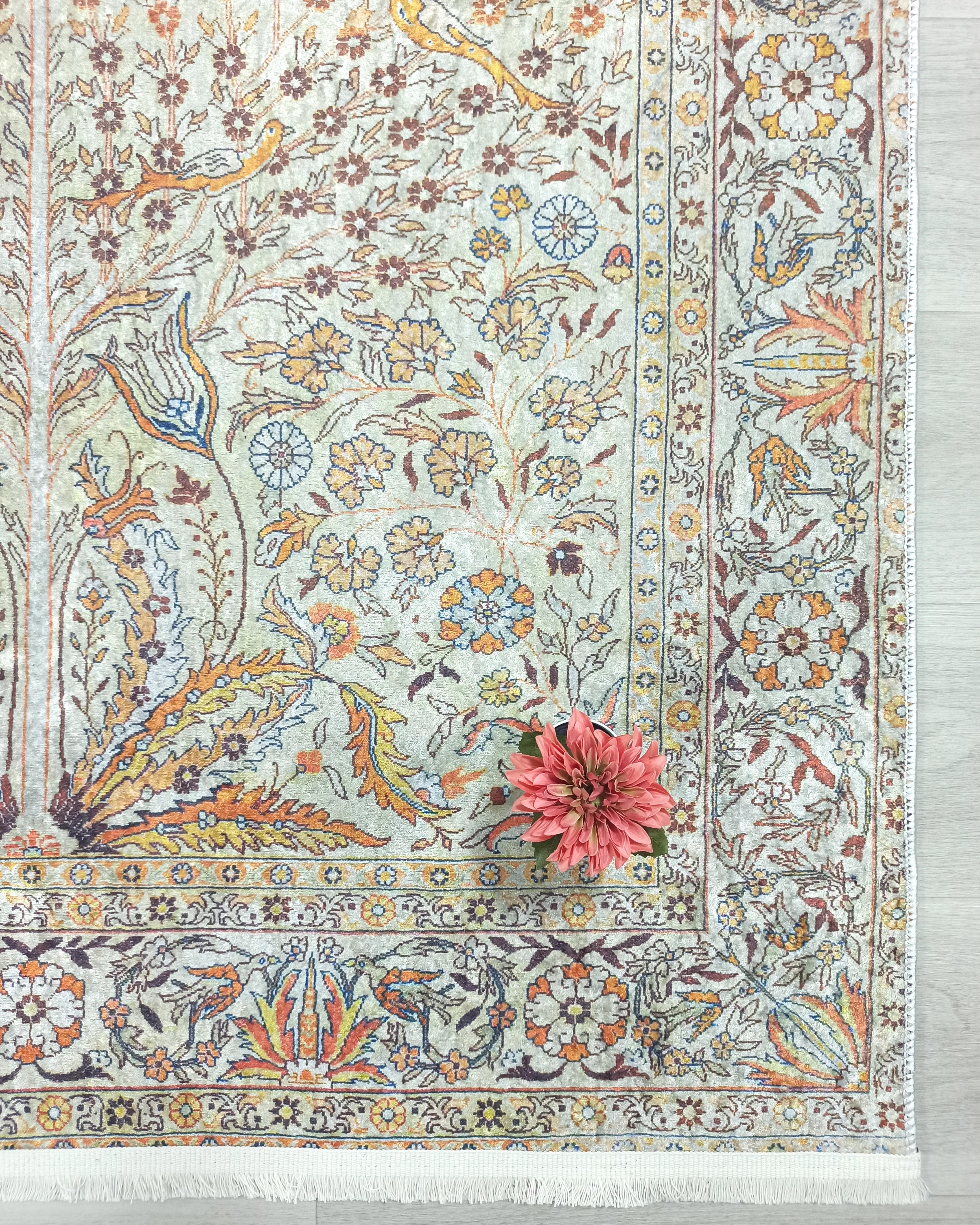 Turkish Beige Ivory Vintage Neutral Beige Rug