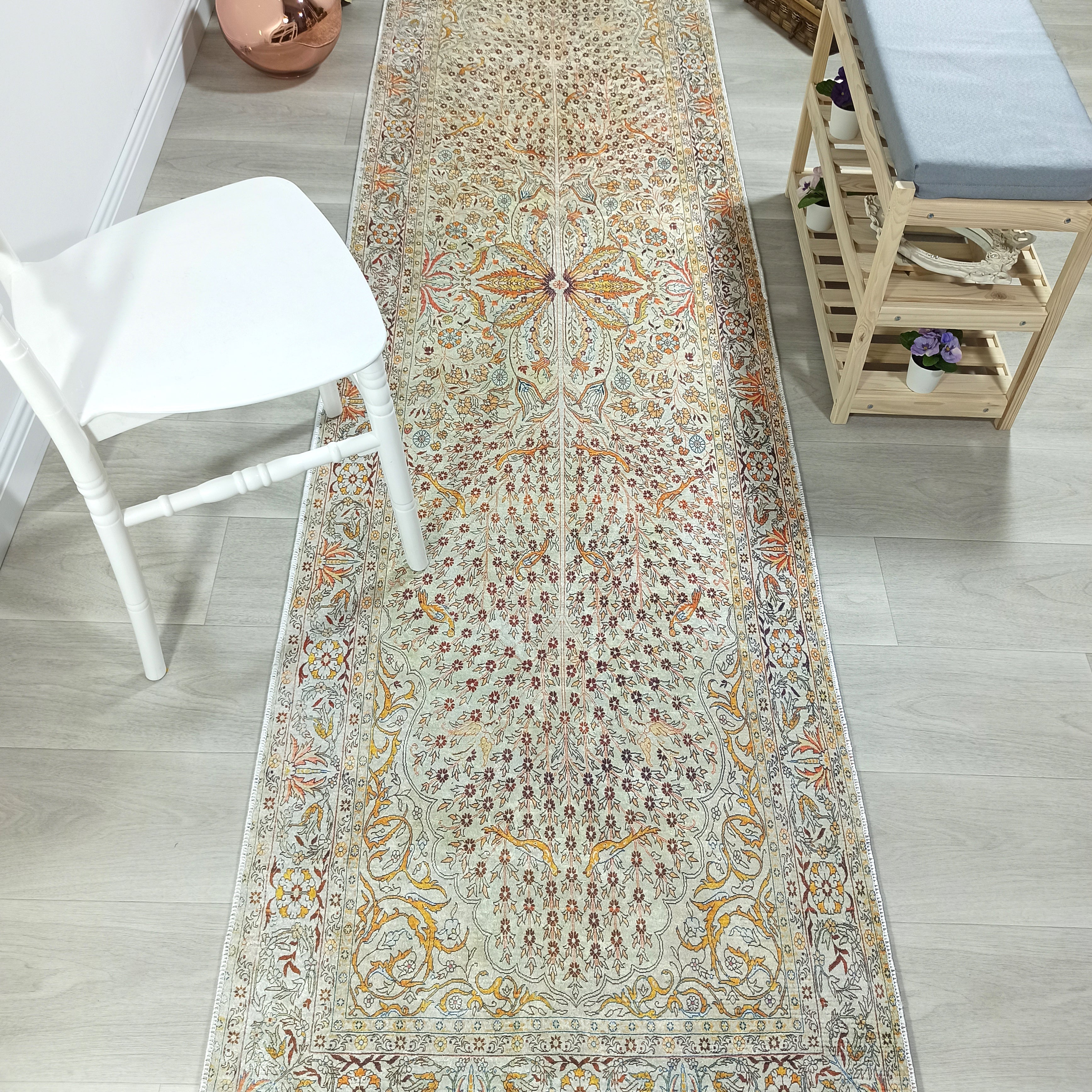 Turkish Beige Ivory Vintage Neutral Beige Rug