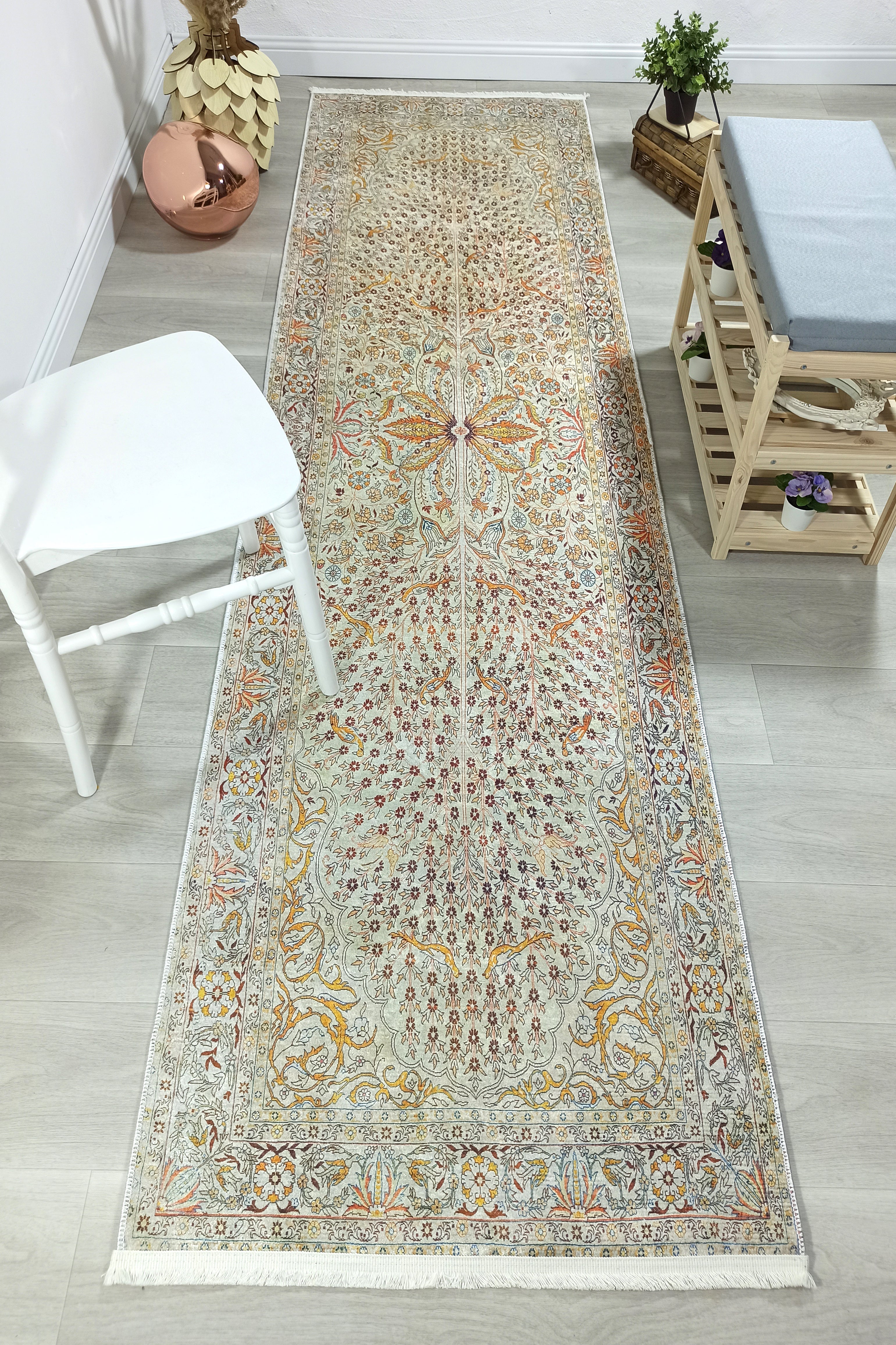 Turkish Beige Ivory Vintage Neutral Beige Rug