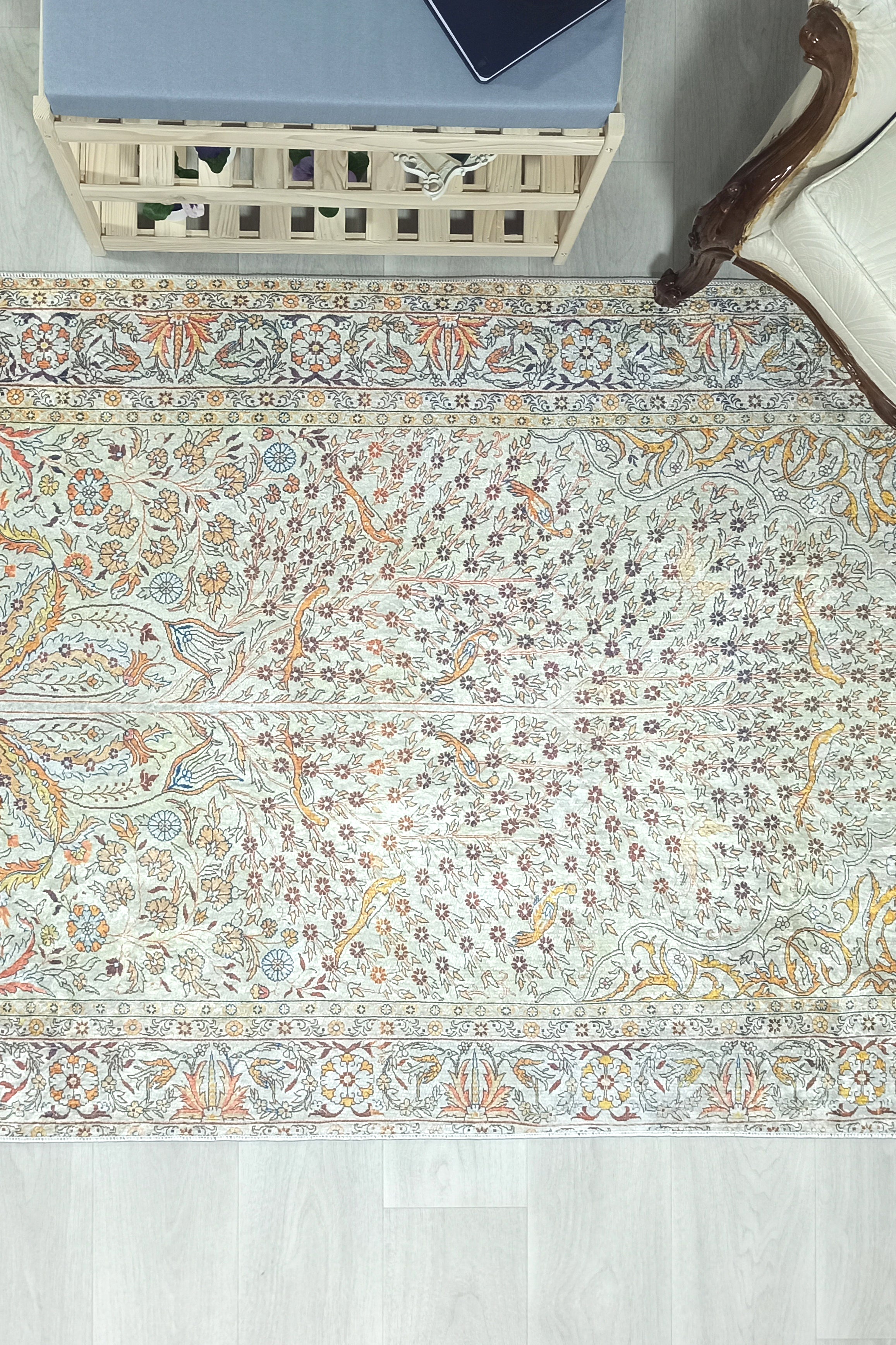 Turkish Beige Ivory Vintage Neutral Beige Rug