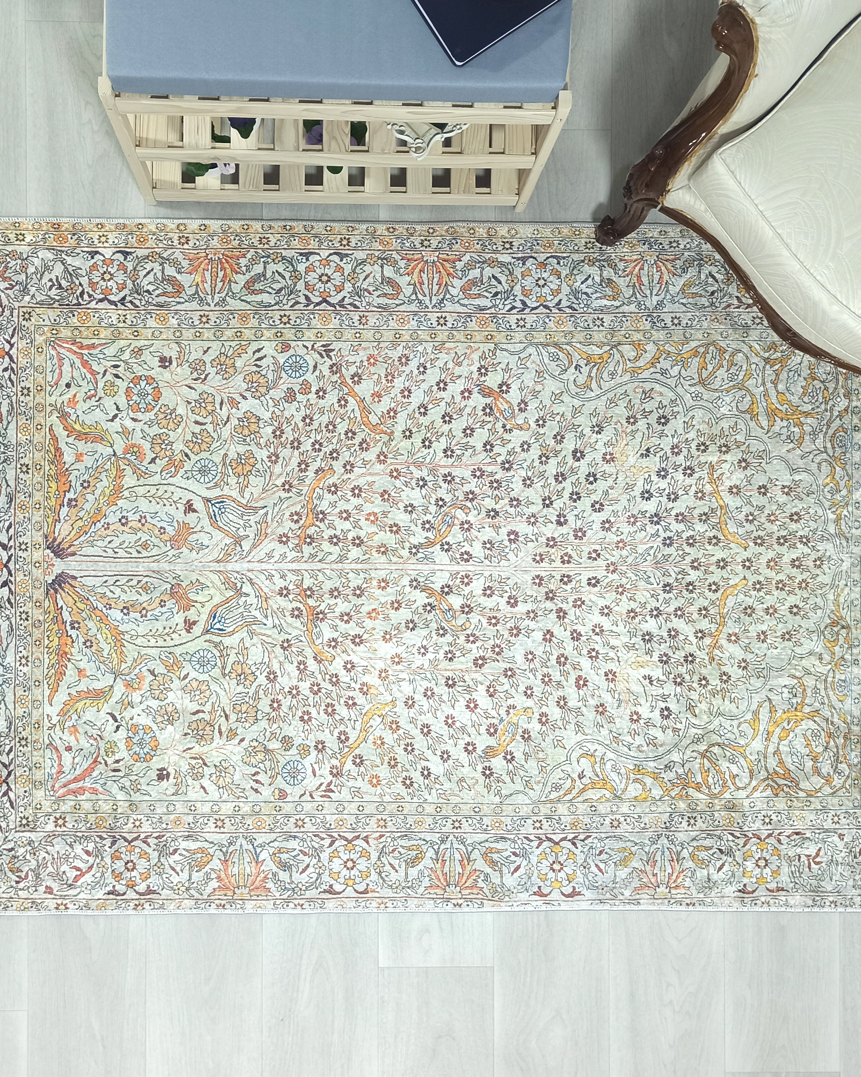 Turkish Beige Ivory Vintage Neutral Beige Rug