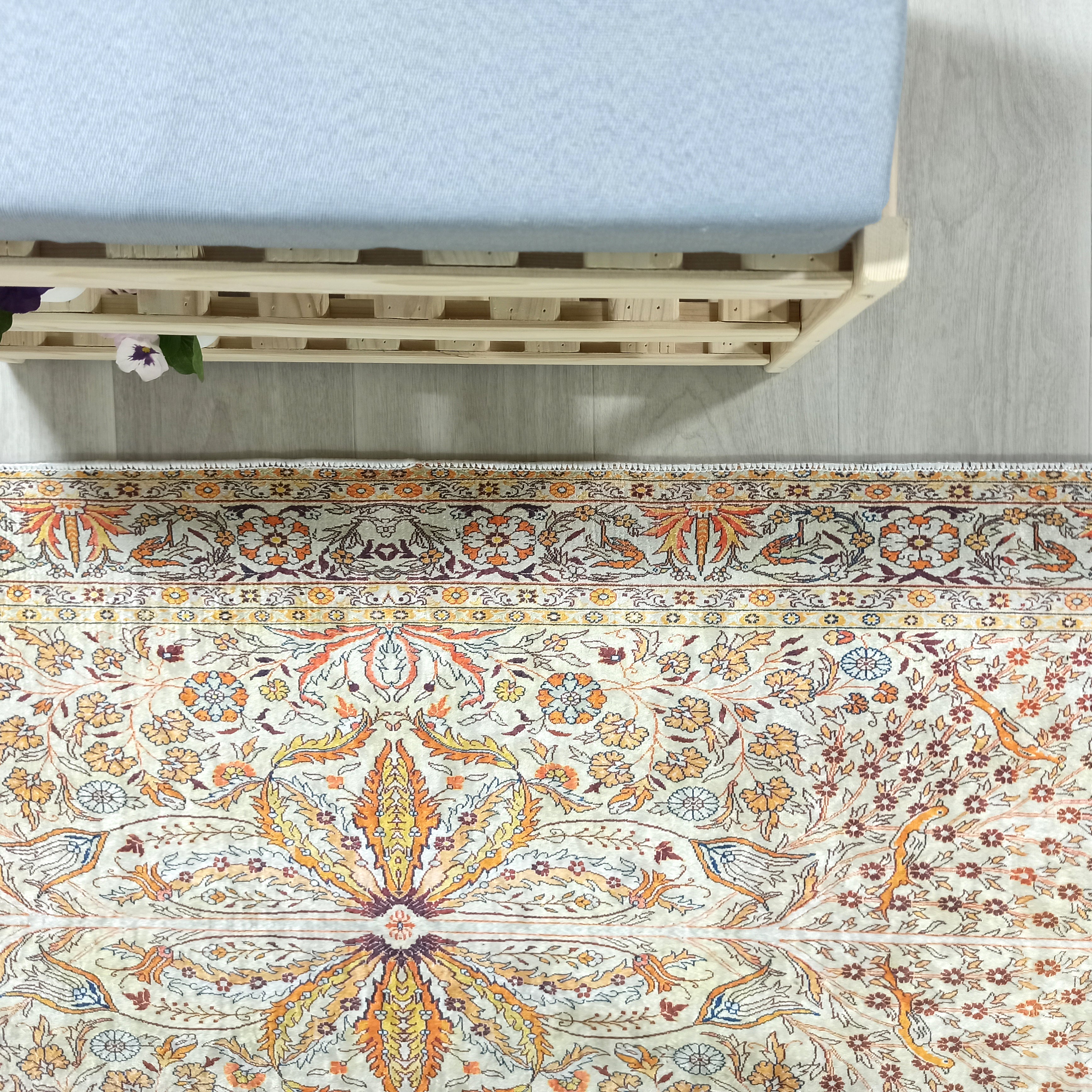 Turkish Beige Ivory Vintage Neutral Beige Rug