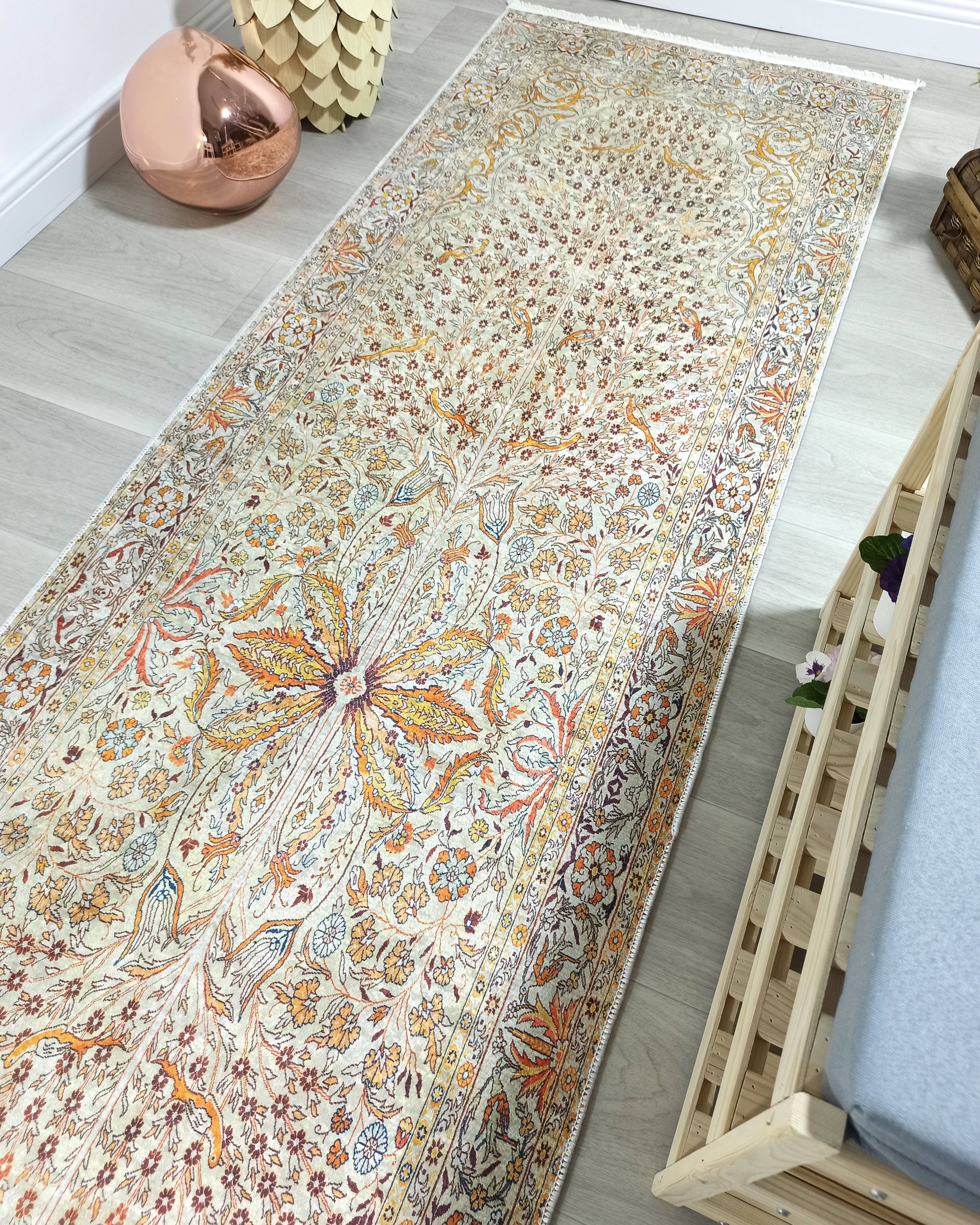 Turkish Beige Ivory Vintage Neutral Beige Rug