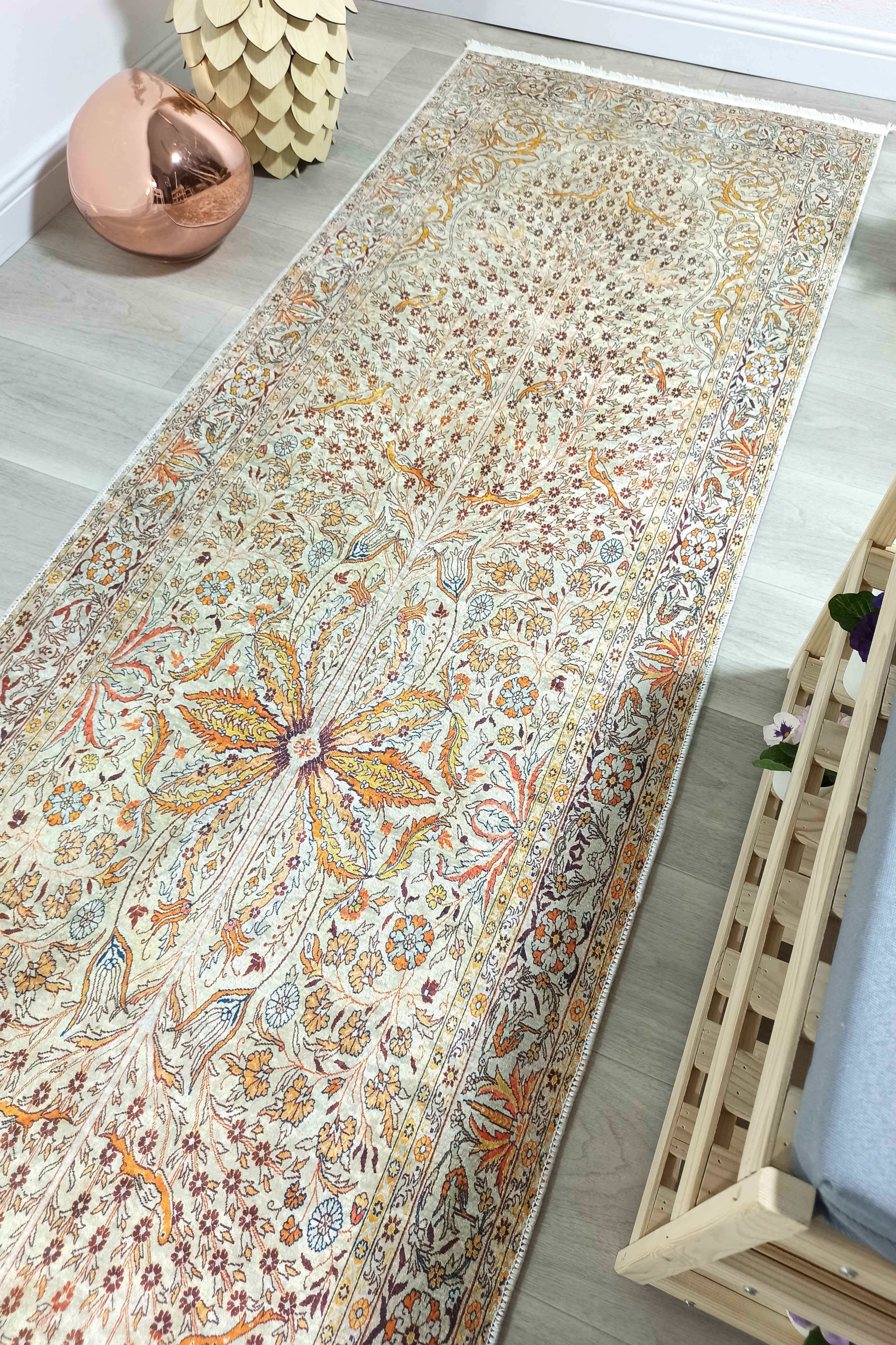 Turkish Beige Ivory Vintage Neutral Beige Rug