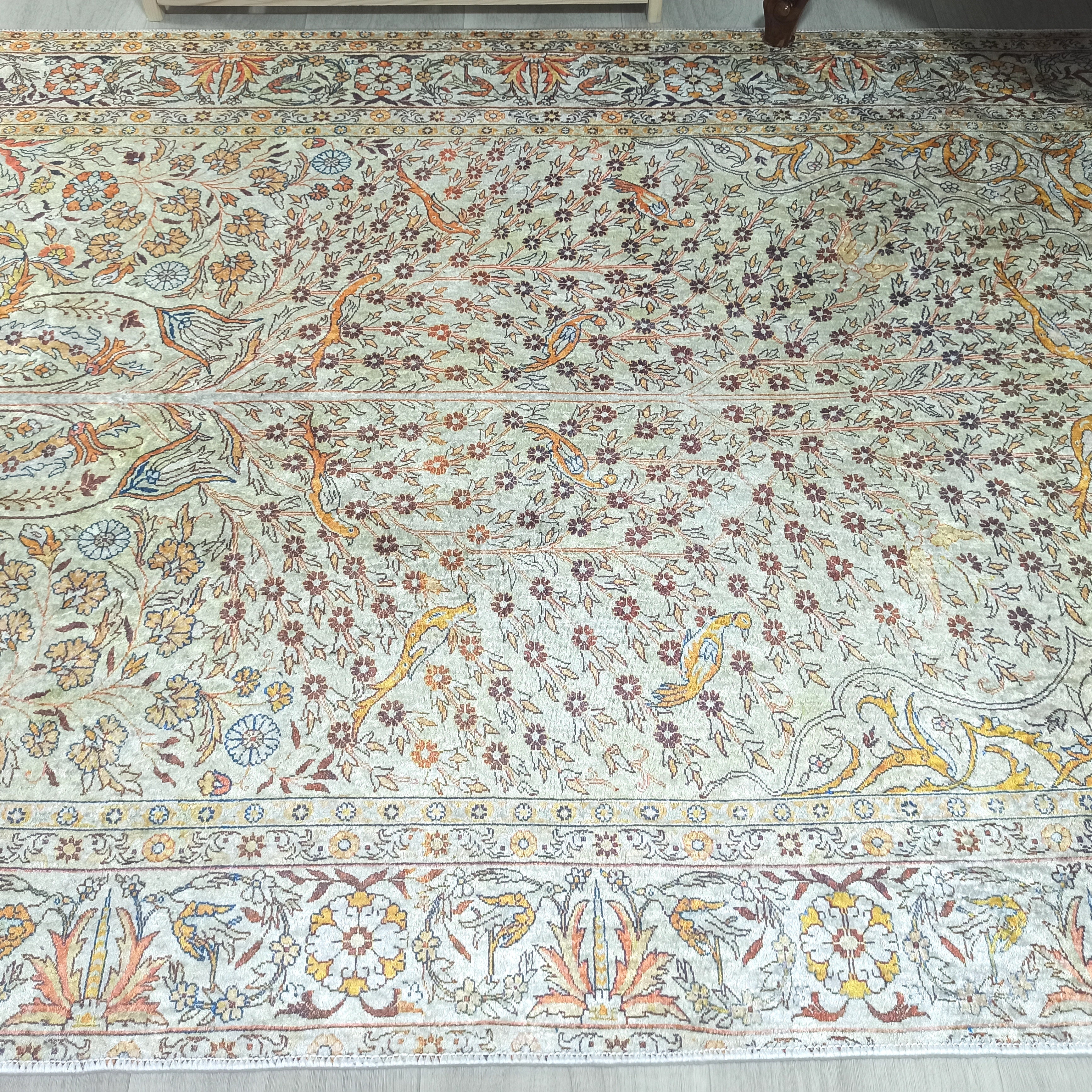 Turkish Beige Ivory Vintage Neutral Beige Rug