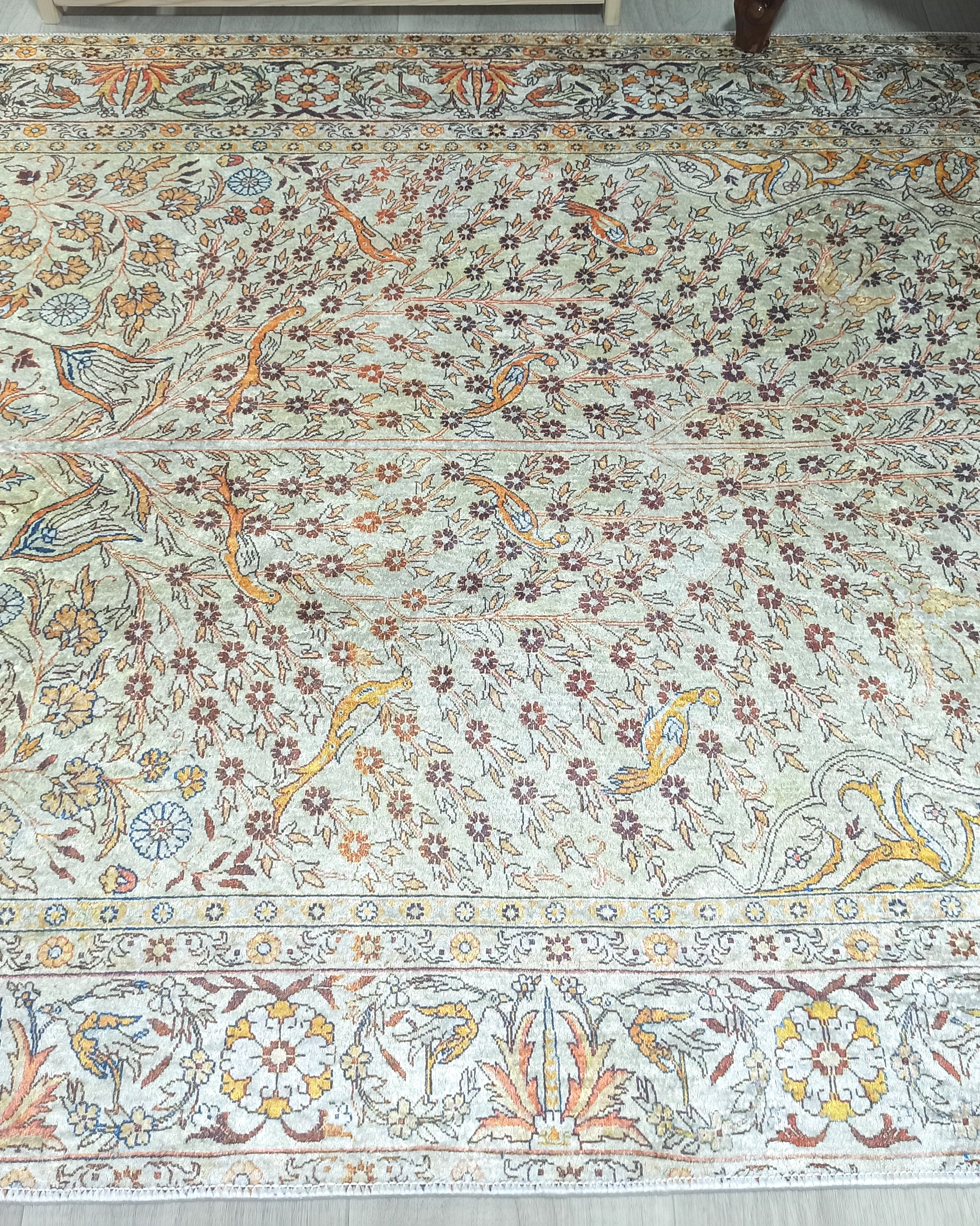 Turkish Beige Ivory Vintage Neutral Beige Rug