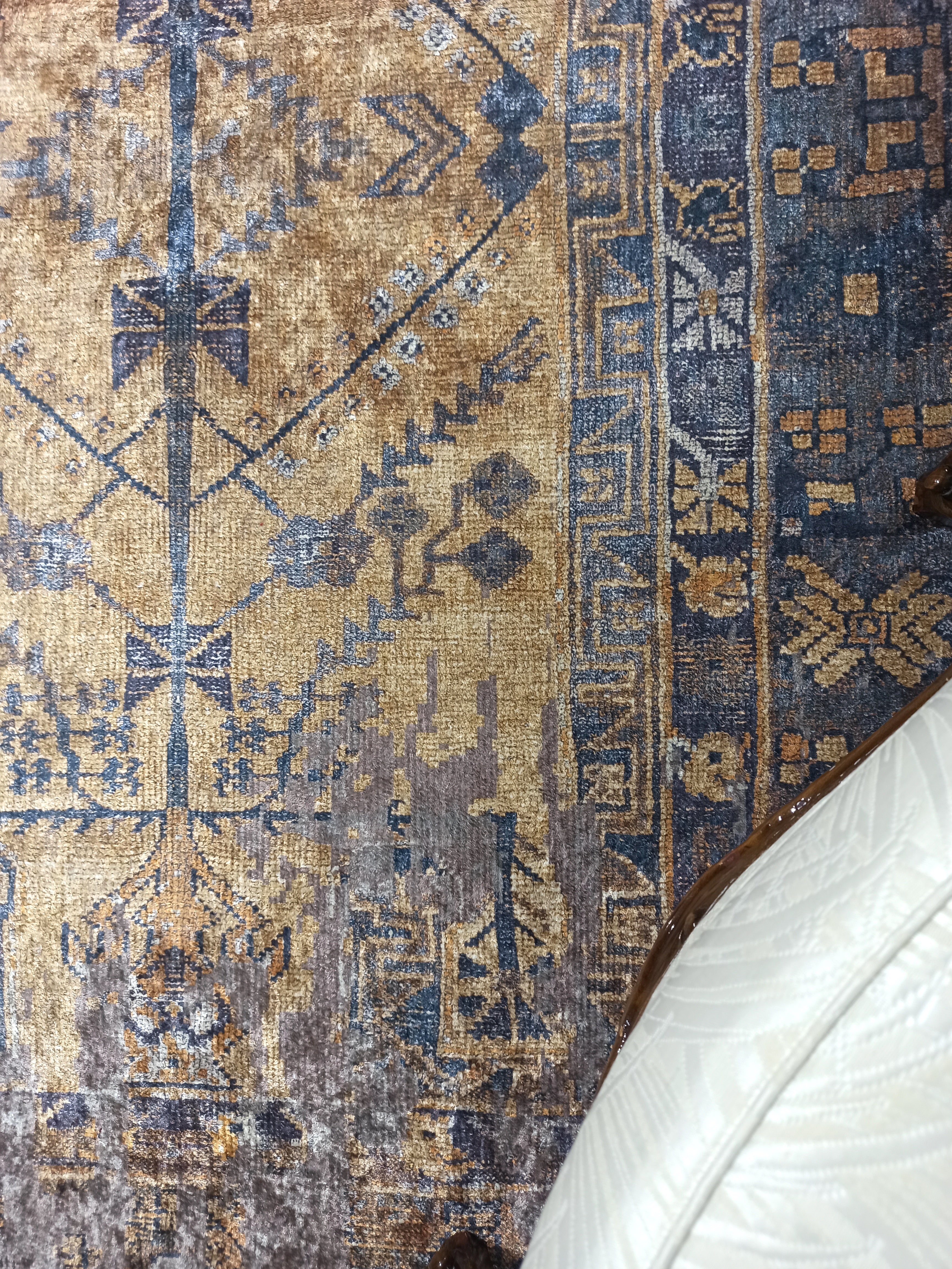 Persian Style Brown Yellow Vintage Design Farmhouse Rug