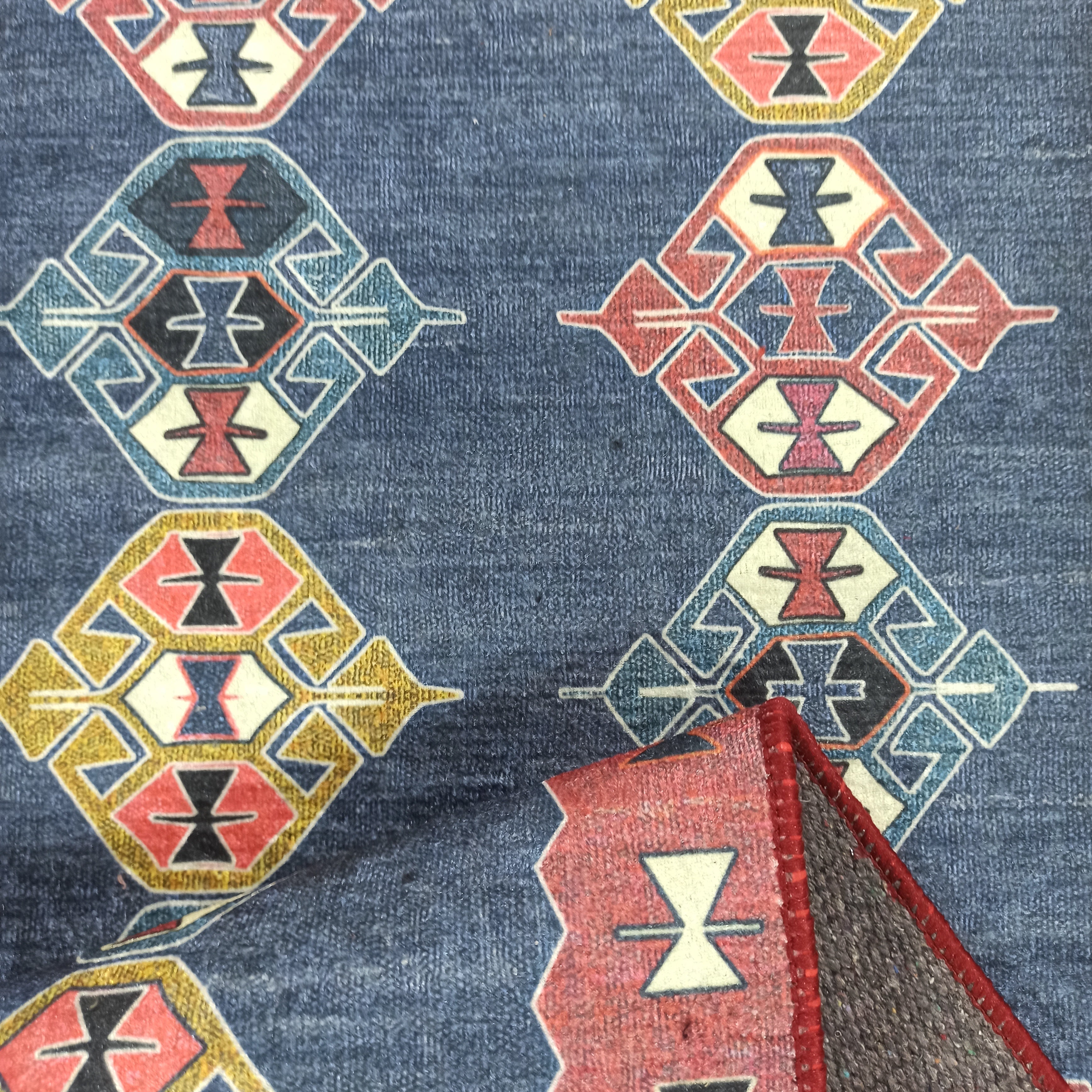 Persian Heriz Blue Red Oriental Area Rug