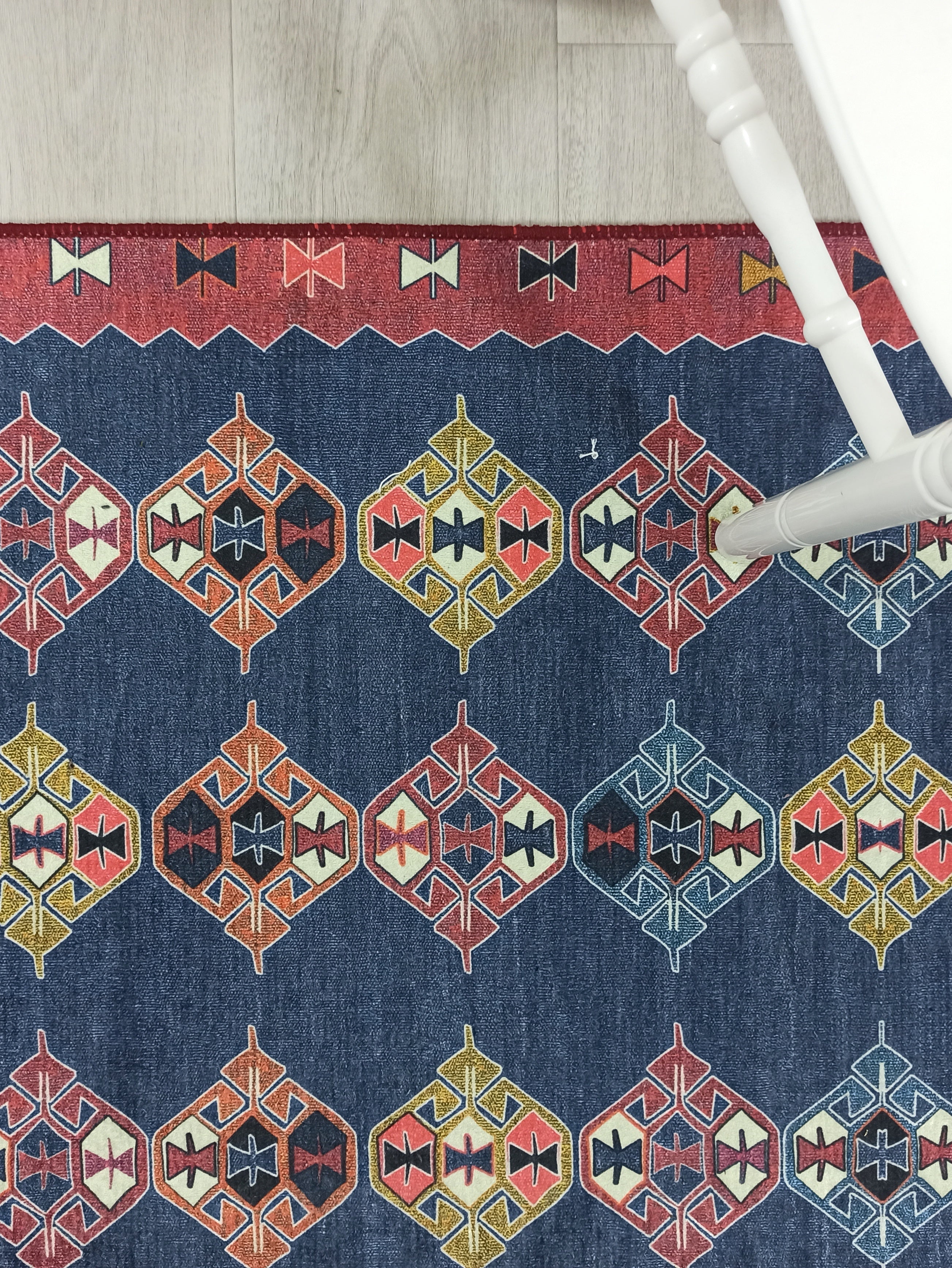 Persian Heriz Blue Red Oriental Area Rug