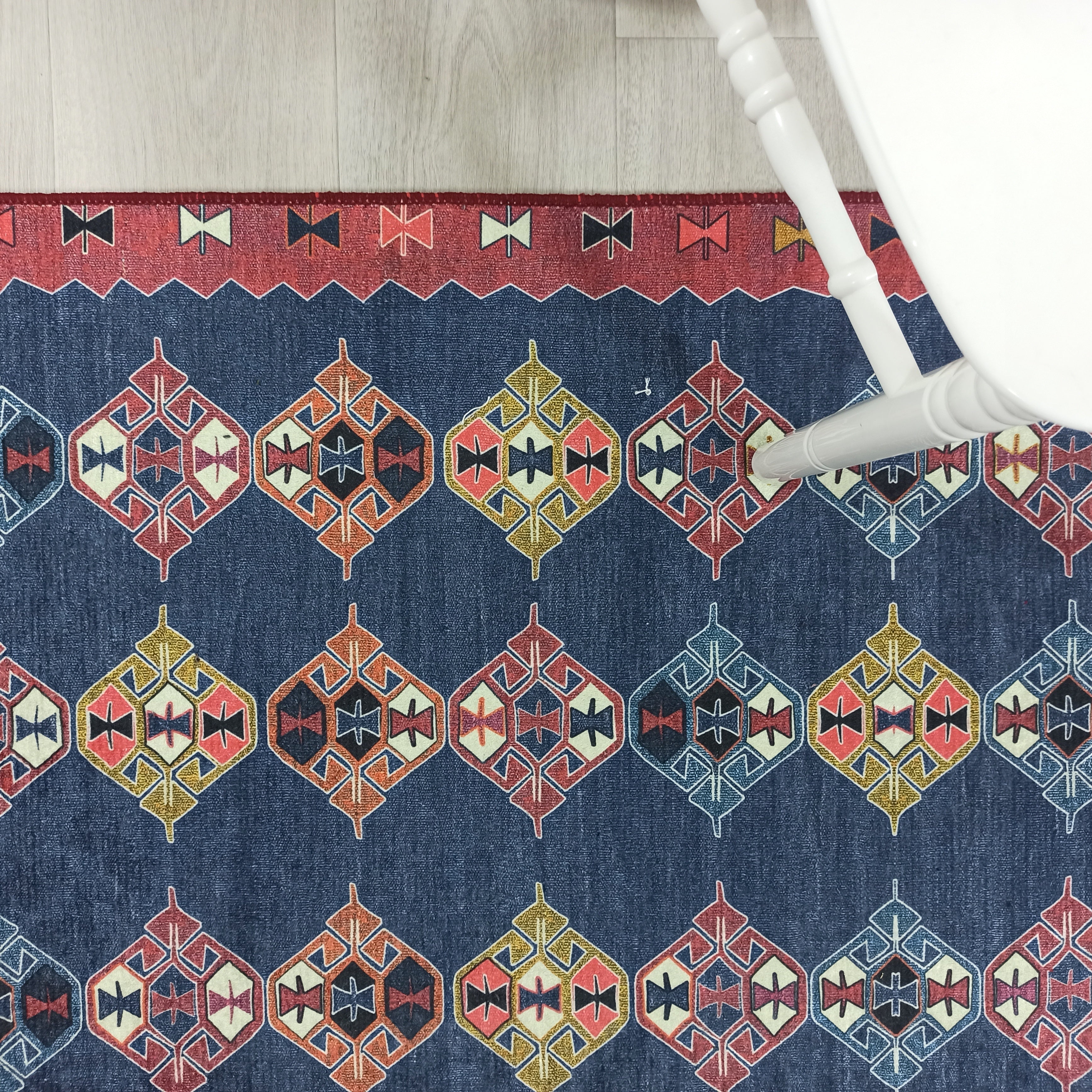 Persian Heriz Blue Red Oriental Area Rug