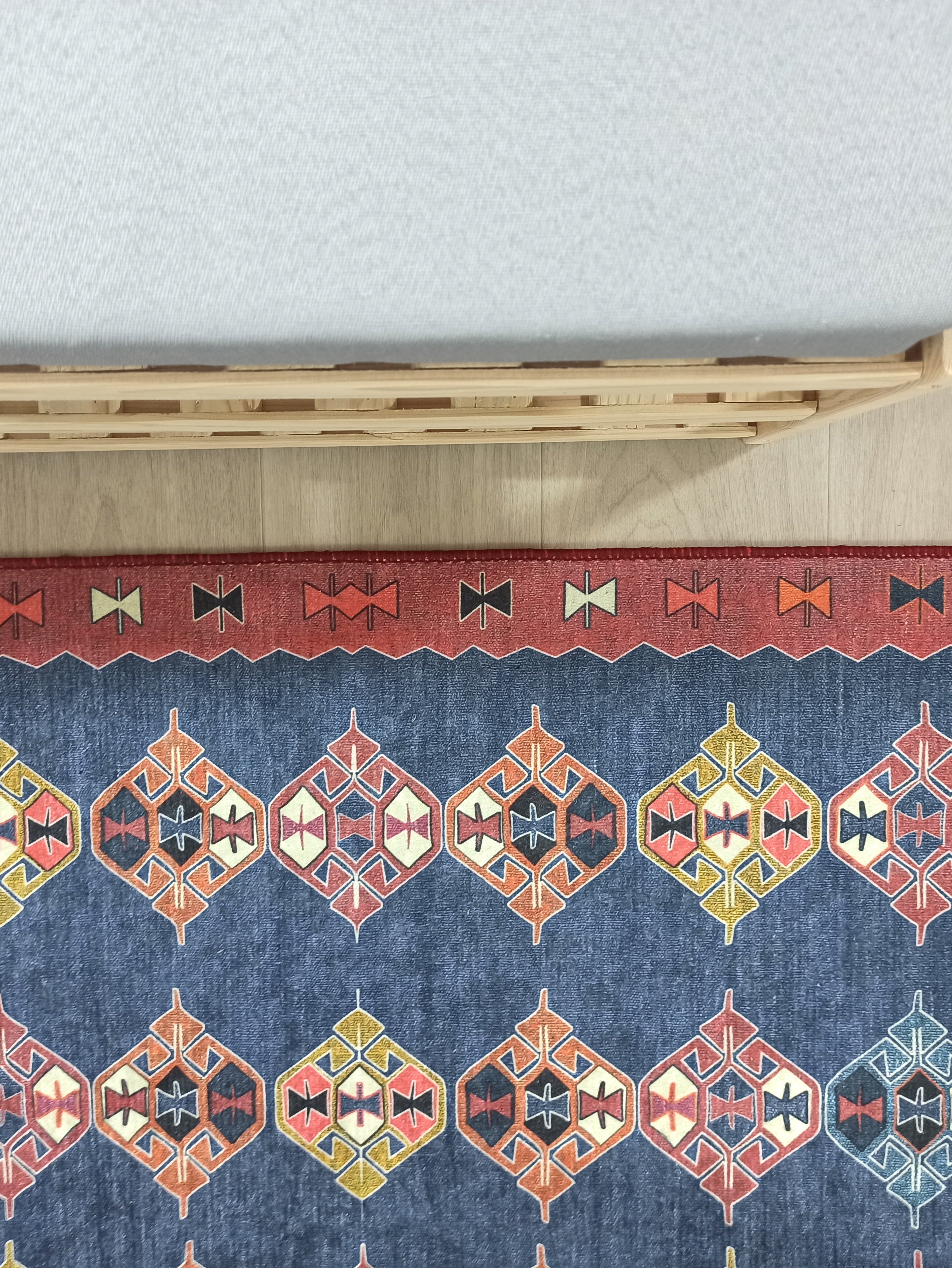 Persian Heriz Blue Red Oriental Area Rug