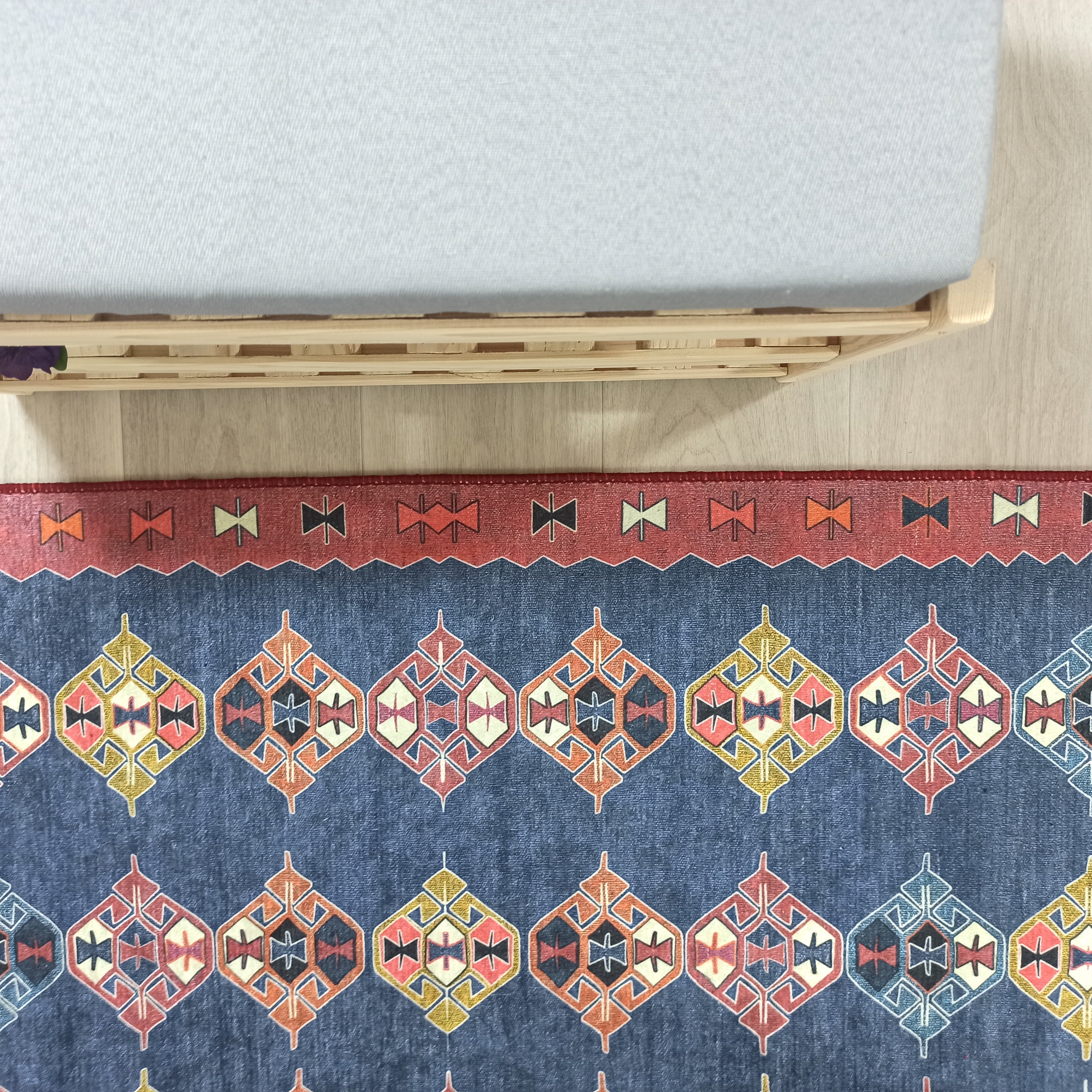 Persian Heriz Blue Red Oriental Area Rug