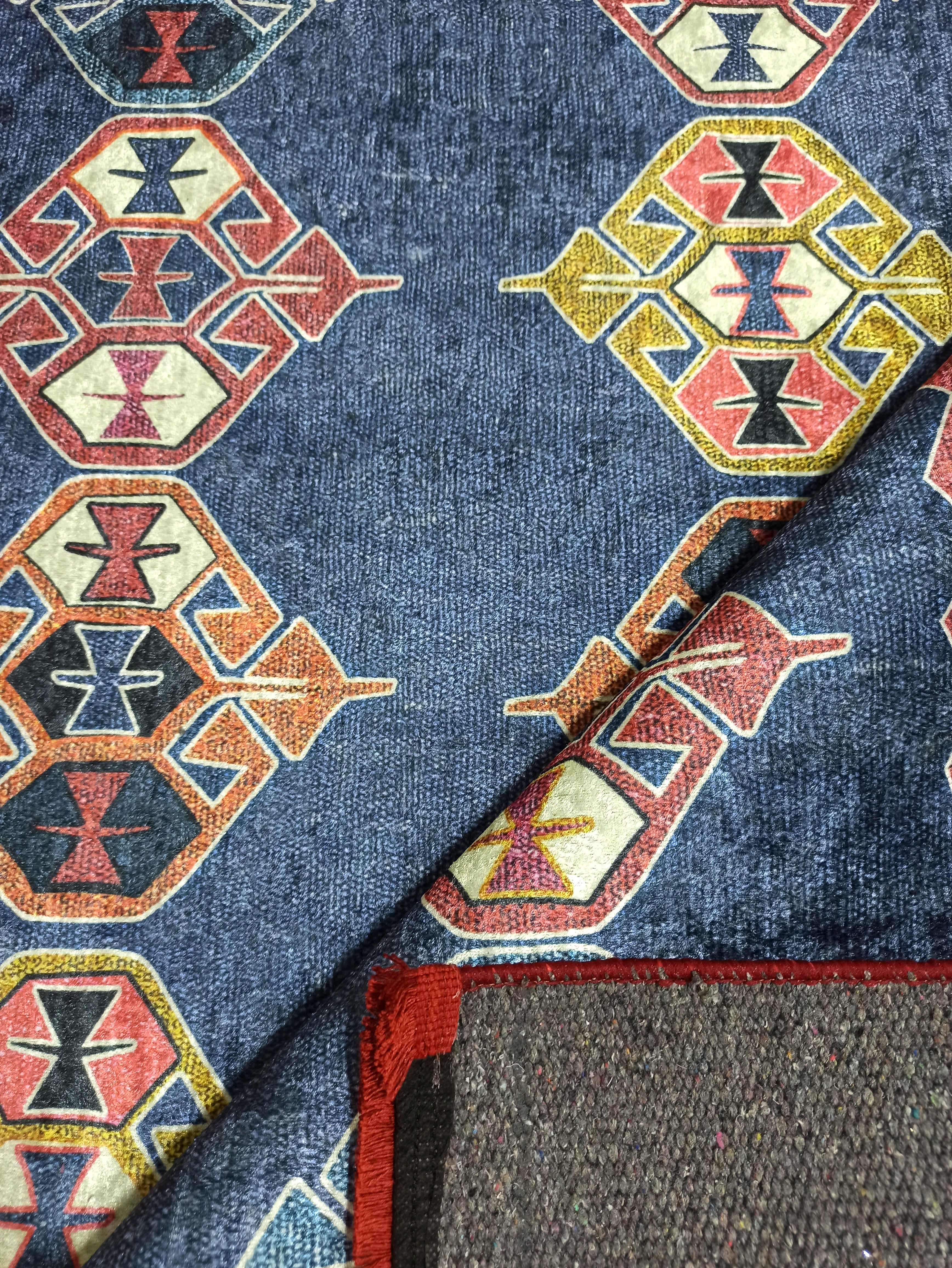 Persian Heriz Blue Red Oriental Area Rug