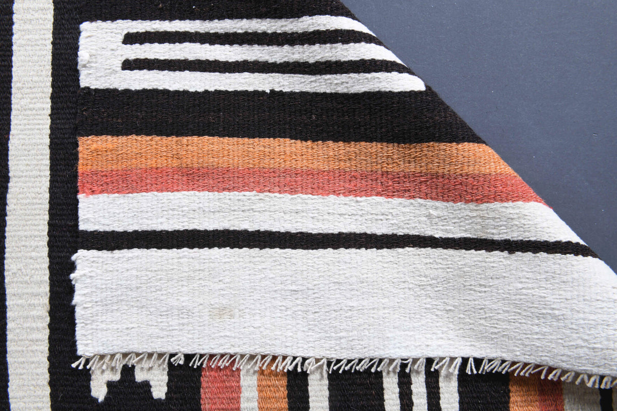 Handwoven flatweave wool runner from Anatolia, Turkey – 2x10 Wool Vintage Runner Rug 2' x 9'8"