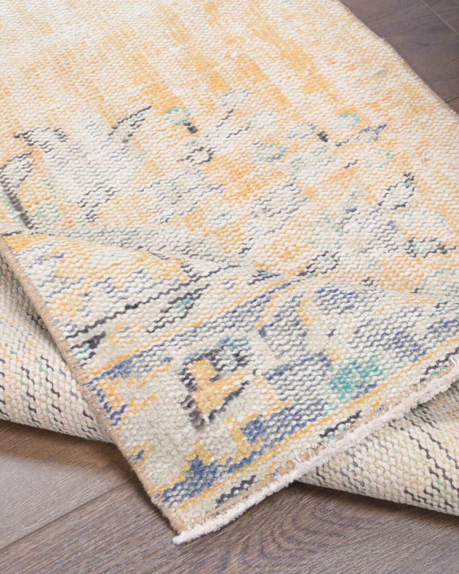 Phaenolyra – vintage floral runner for living room or hallway, 2'3" x 9'11" (69x301 cm)