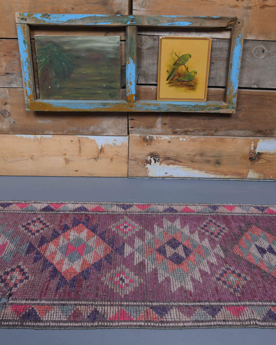 Vintage Purple Runner Rug