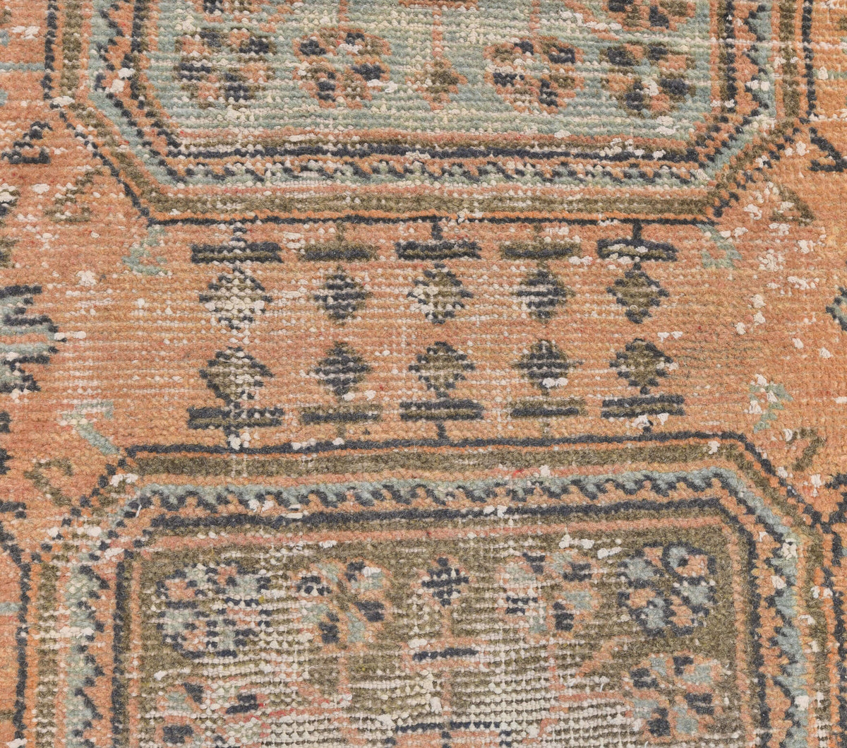 Authentic Anatolian vintage runner rug (1970s) with floral design – one-of-a-kind at Fame Rugs