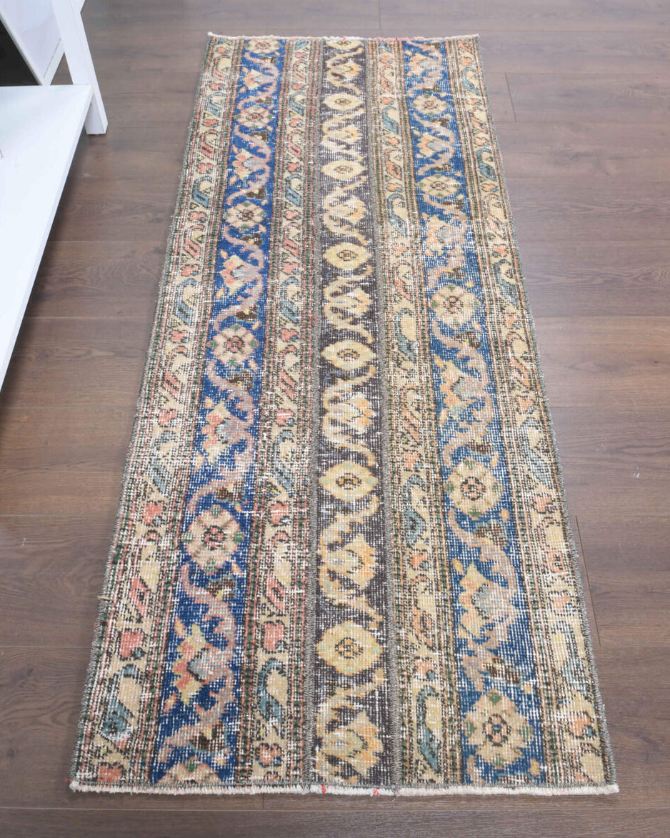 2x5 Handmade Patchwork Runner Rug
