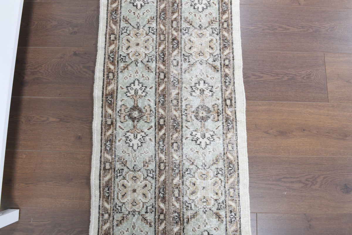 Handmade wool runner from Anatolia, Turkey – 2x7 Handmade Patchwork Runner Rug 1'8" x 7'3"