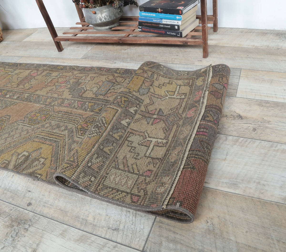 2x7 Vintage Anatolian Handwoven Rug Runner