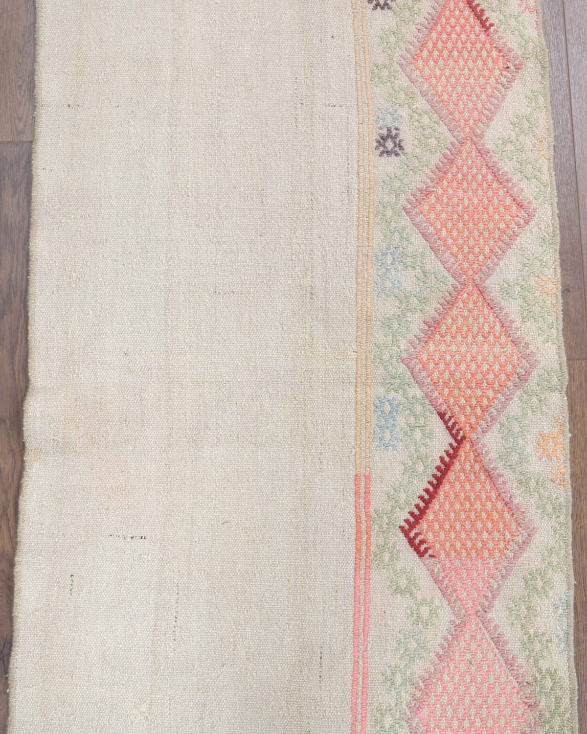62x207 cm vintage kilim Anatolian runner rug – Yaprakbahce, flatweave, wool