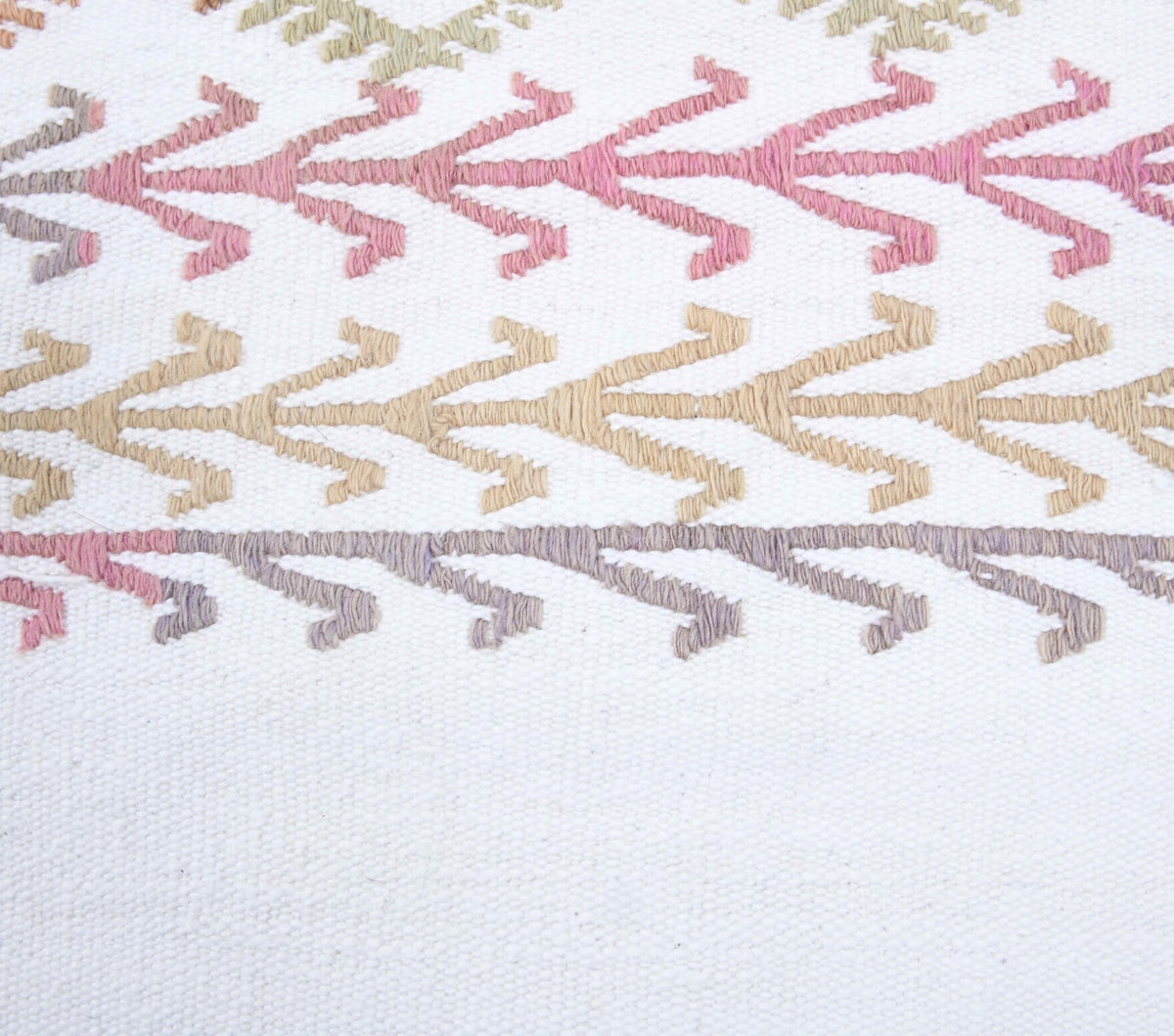 Authentic Anatolian vintage kilim runner rug (1960s) with ikat design – one-of-a-kind at Fame Rugs