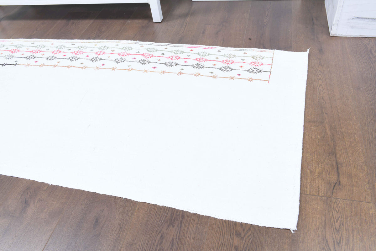 2x8 Flatweave Wool Vintage Runner Rug