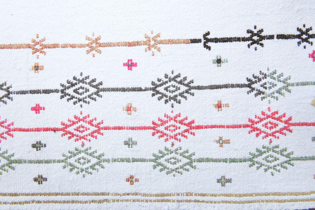 2x8 Flatweave Wool Vintage Runner Rug