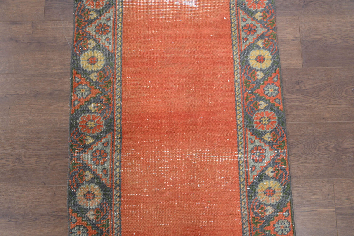 2x9 Bordered Vintage Runner Rug