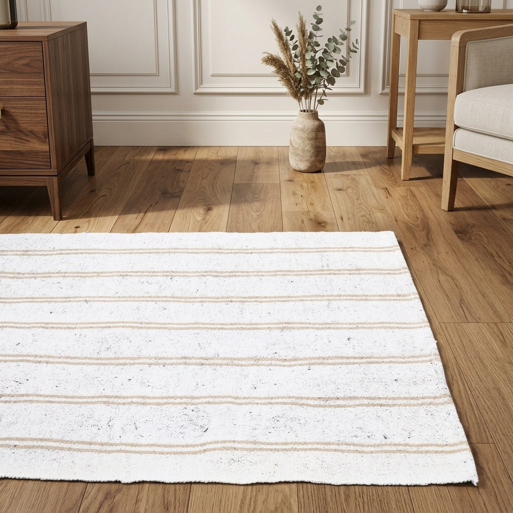 Striped pattern on the Vecdlale vintage kilim runner rug – handwoven flatweave in Anatolia, Turkey