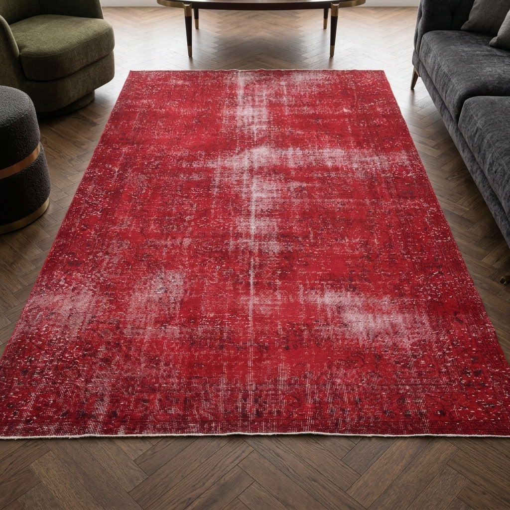 Oriental pattern on the Ceylansad overdyed vintage area rug – handmade in Anatolia, Turkey