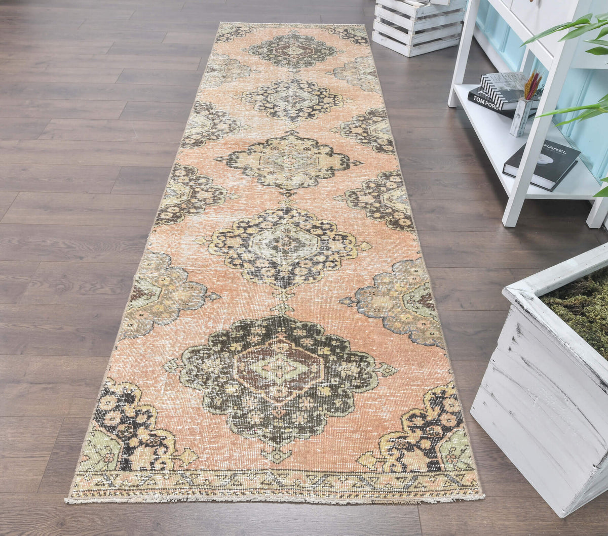Authentic Anatolian vintage runner rug (1970s) with oriental design – one-of-a-kind at Fame Rugs