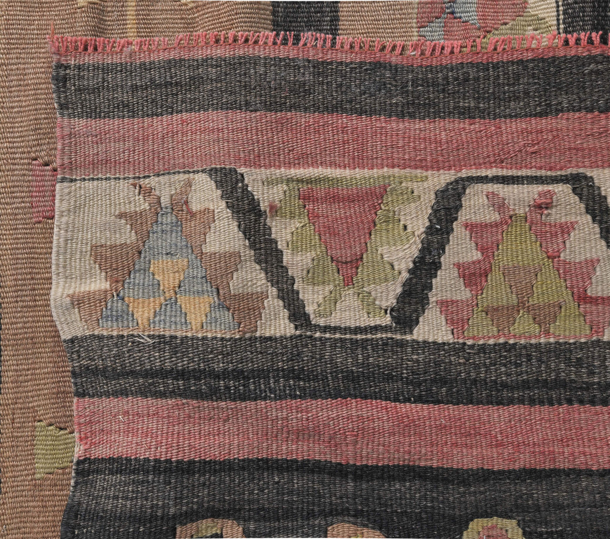 102x340 cm vintage kilim Anatolian runner rug – Pelagonia, flatweave, wool