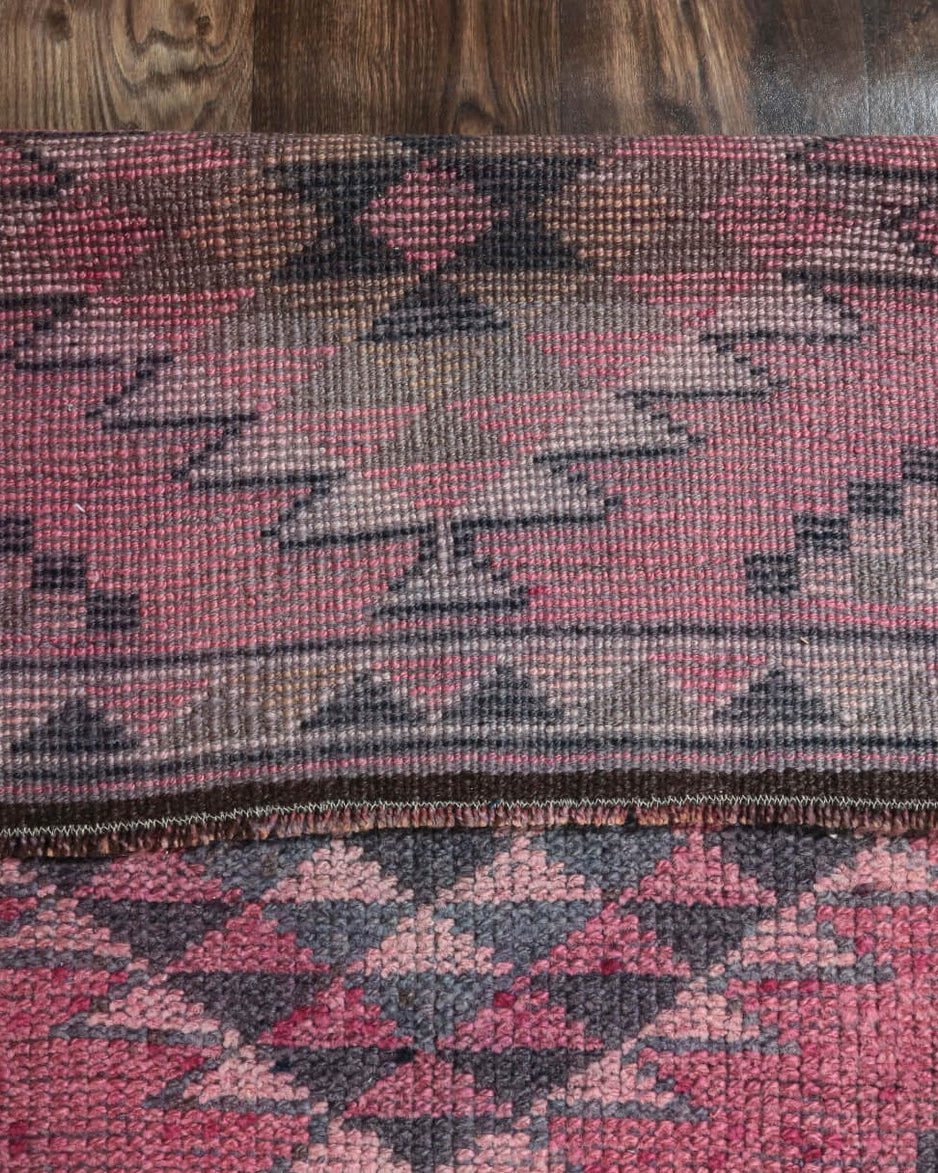 Authentic Anatolian vintage runner rug (1970s) with ikat design – one-of-a-kind at Fame Rugs
