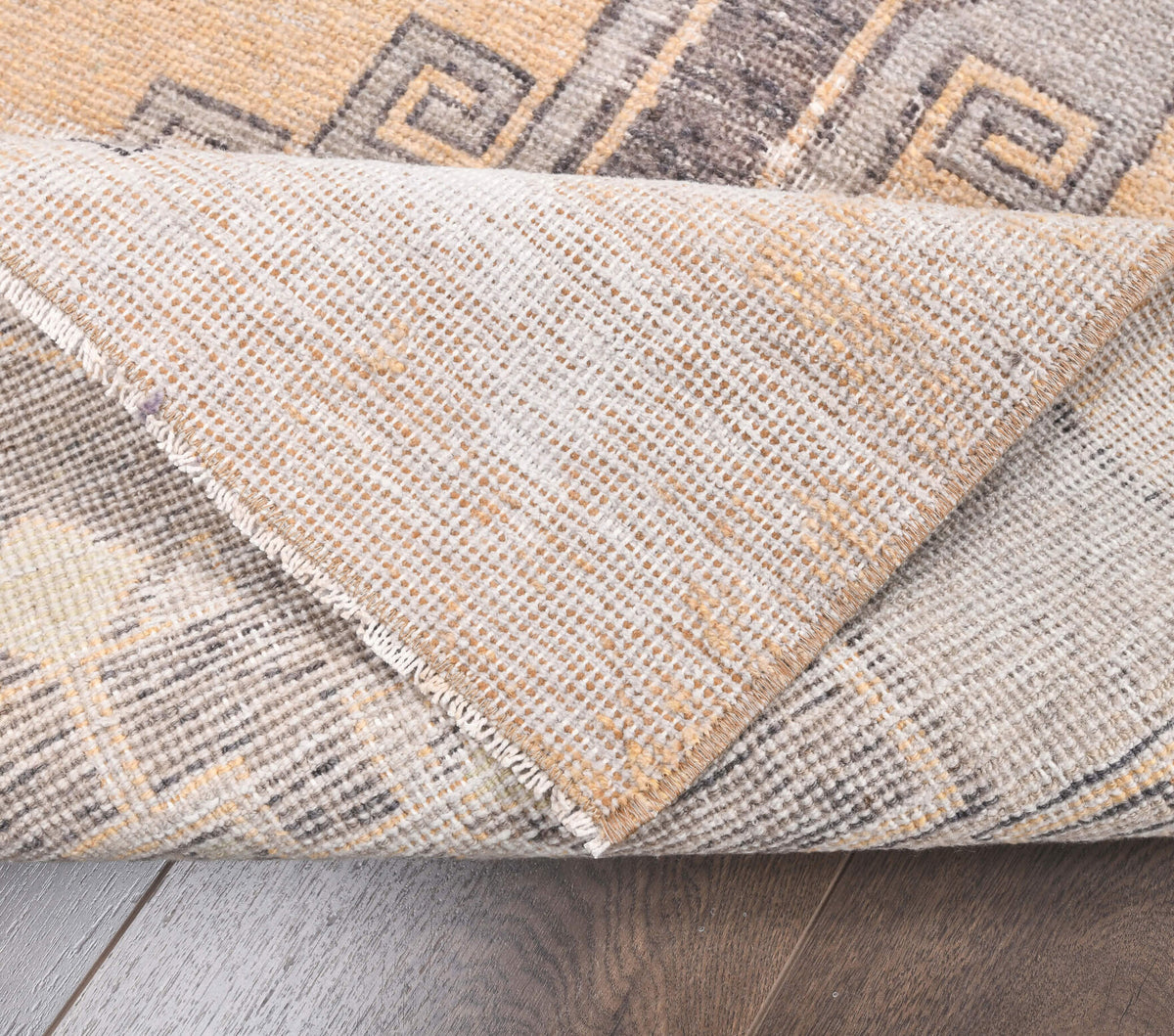 Vintage Orange Oushak Runner Rug