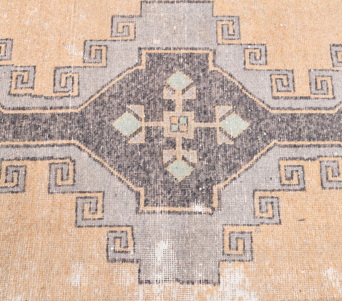 Vintage Orange Oushak Runner Rug