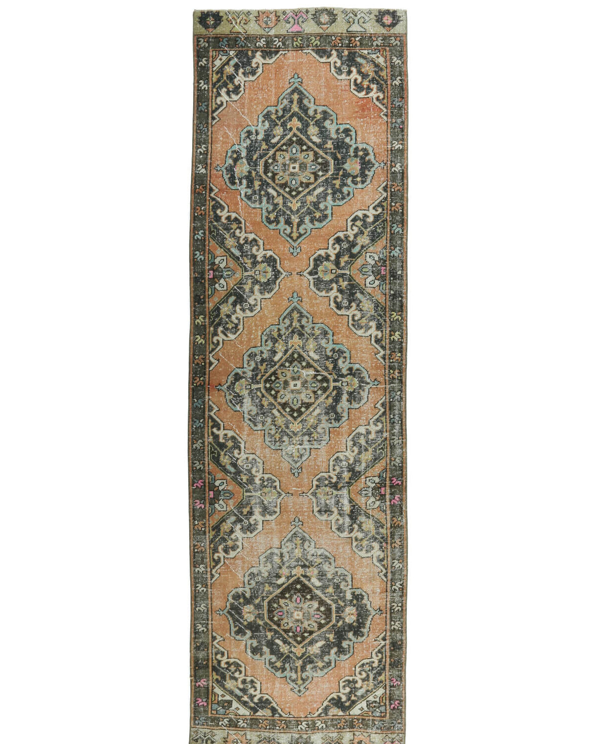 Cansu – vintage oriental runner for living room or hallway, 3'3" x 11' (98x335 cm)