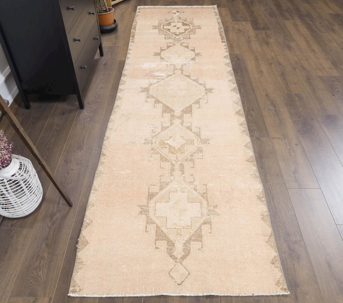 Vintage Beige Runner Rug